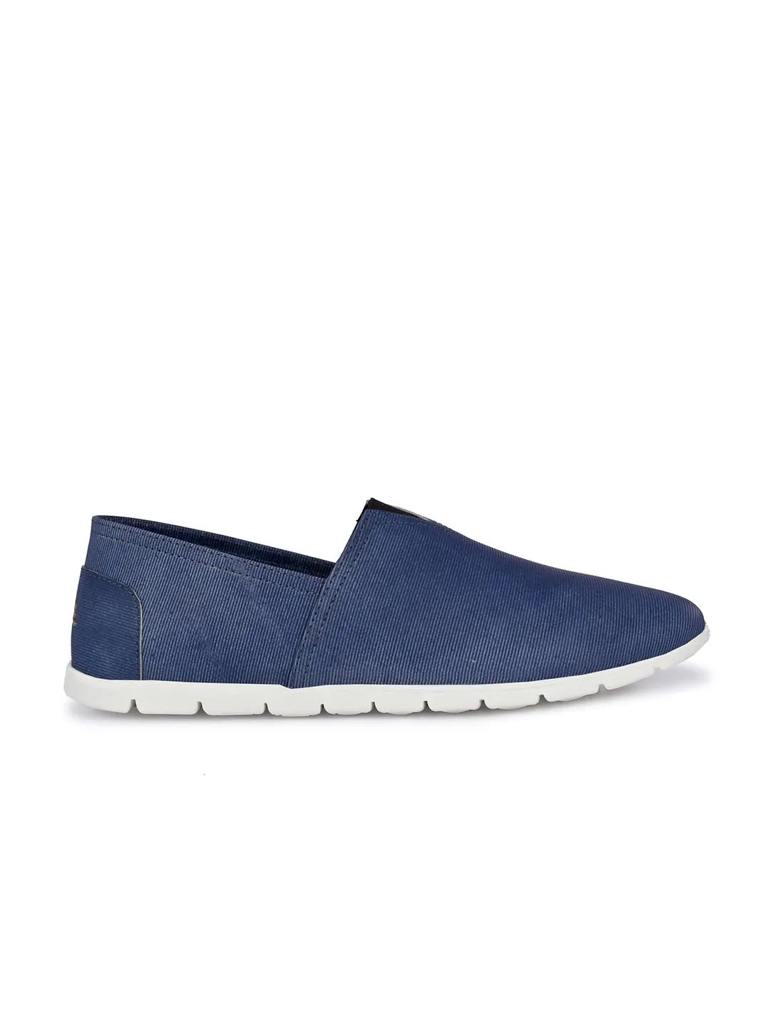 Hitz Herren Blaue Lederschlupfschuhe für den Casual-Look