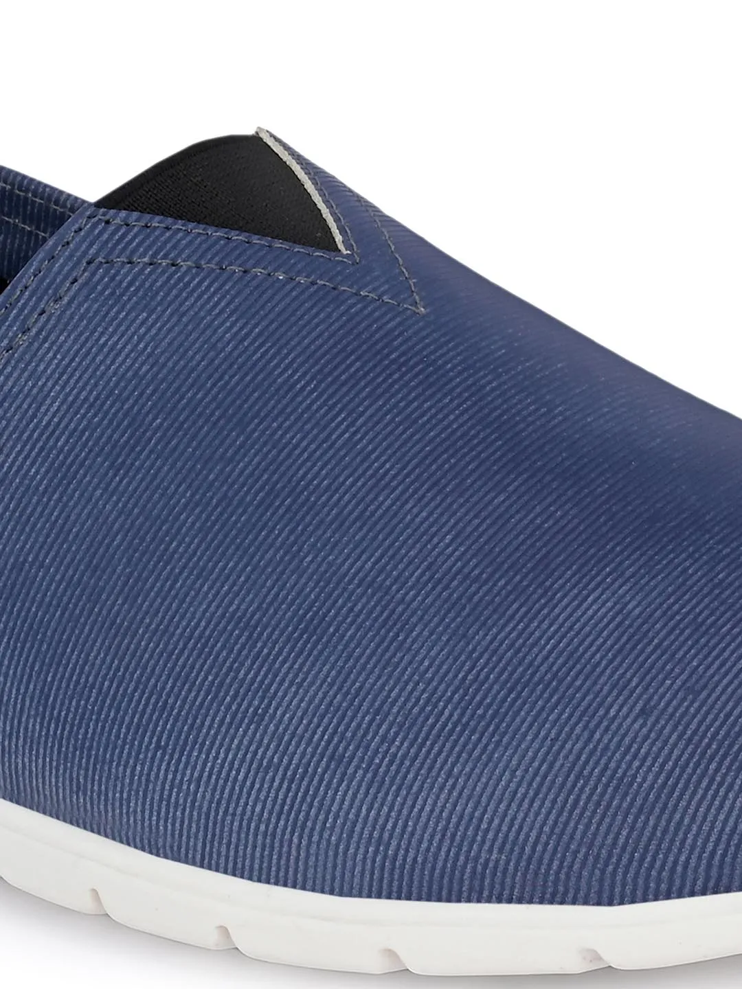 Hitz Herren Blaue Lederschlupfschuhe für den Casual-Look