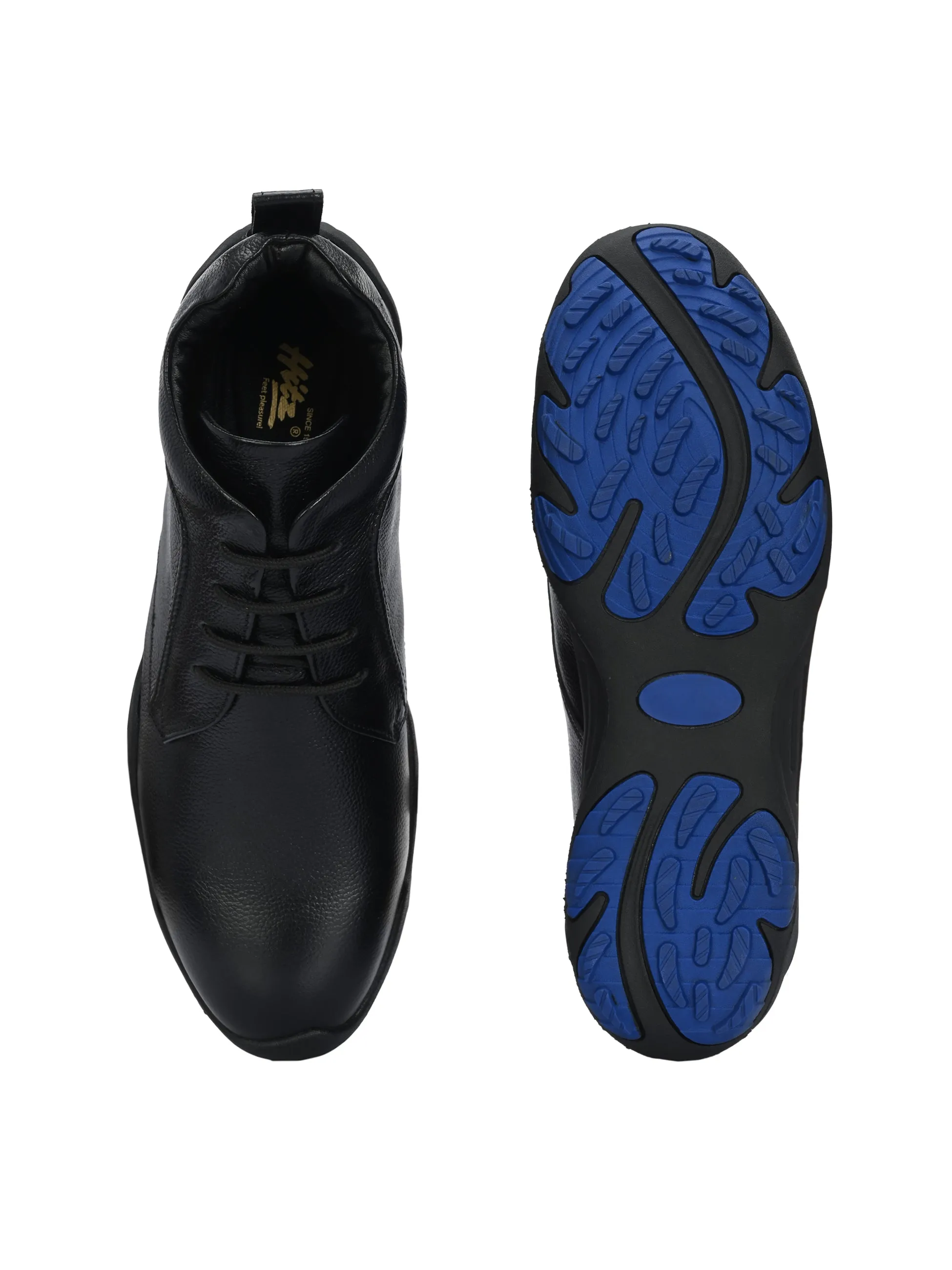 HITZG_51 - Herrenstiefel aus schwarzem Leder für den Casual-Look