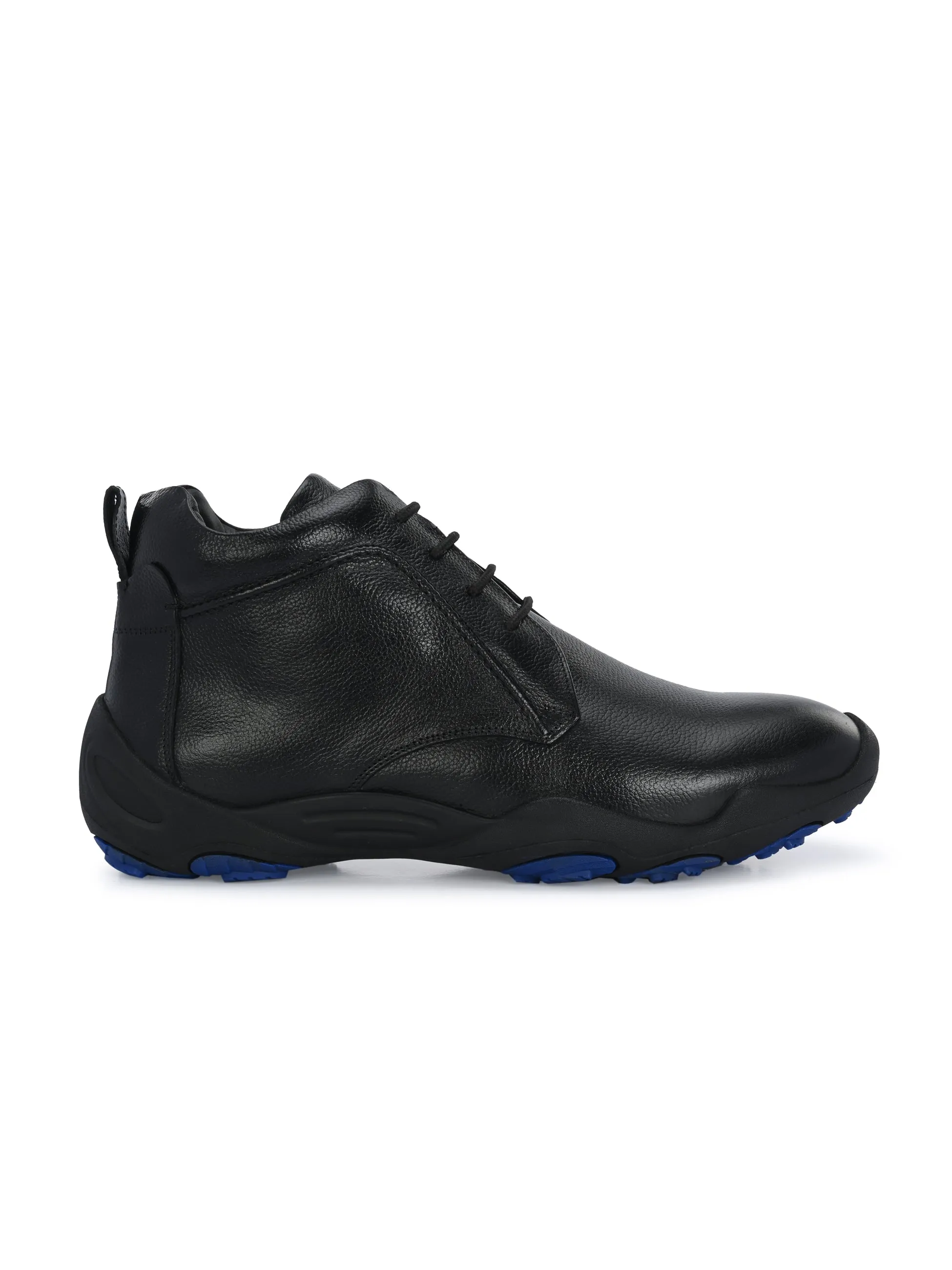 HITZG_51 - Herrenstiefel aus schwarzem Leder für den Casual-Look