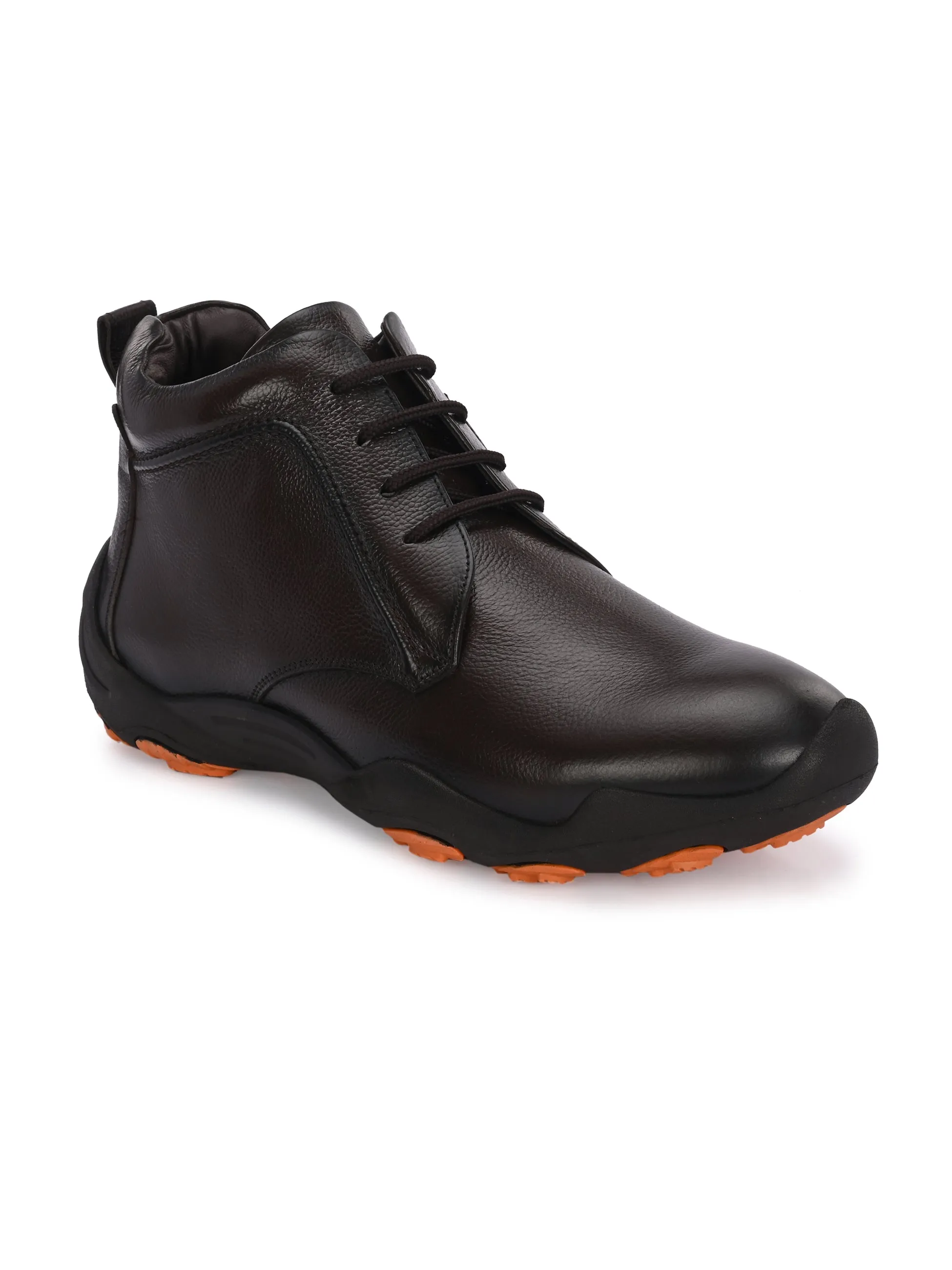 HITZG_51 - Herren Braune Leder Casual Stiefel