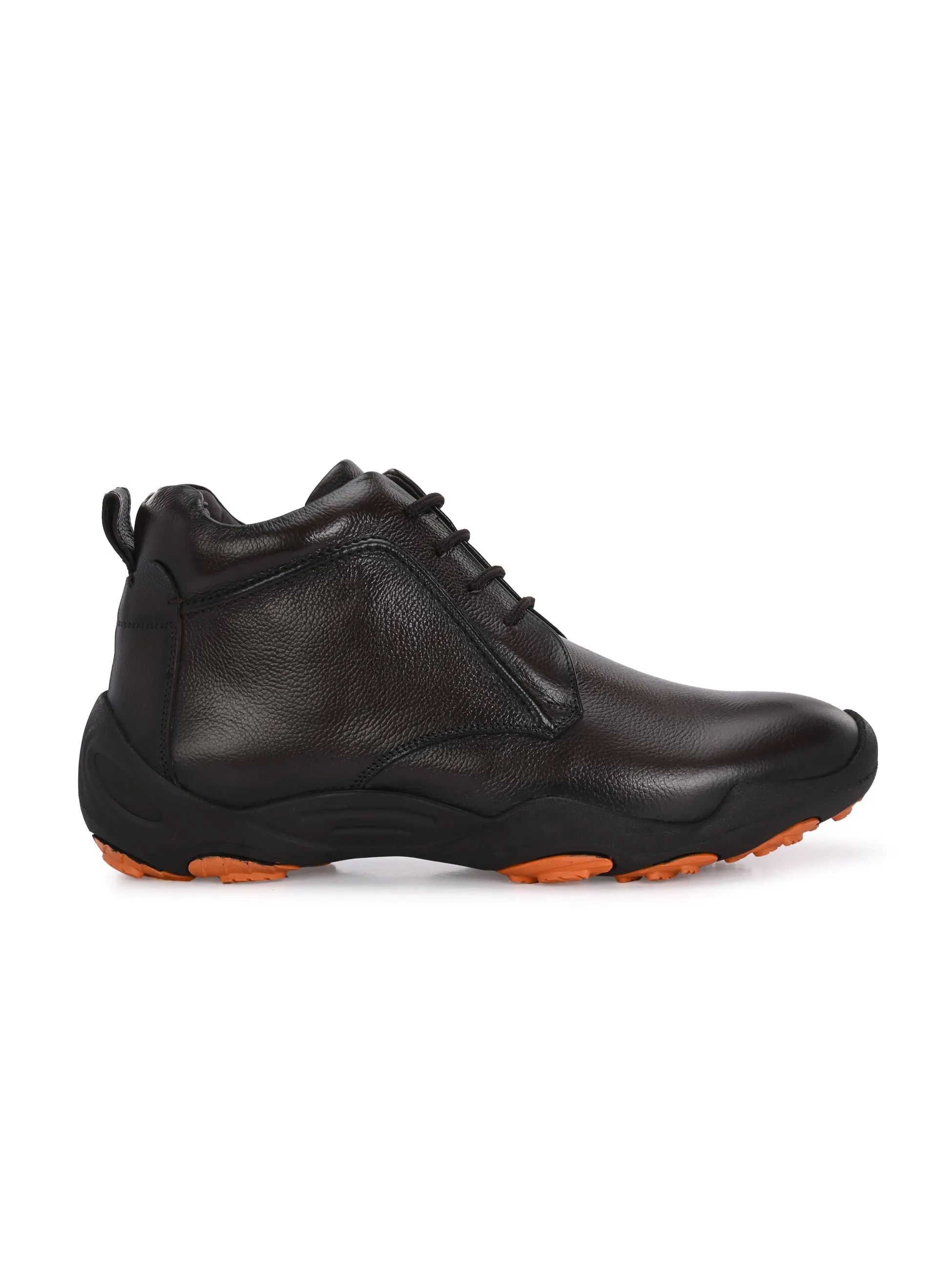 HITZG_51 - Herren Braune Leder Casual Stiefel