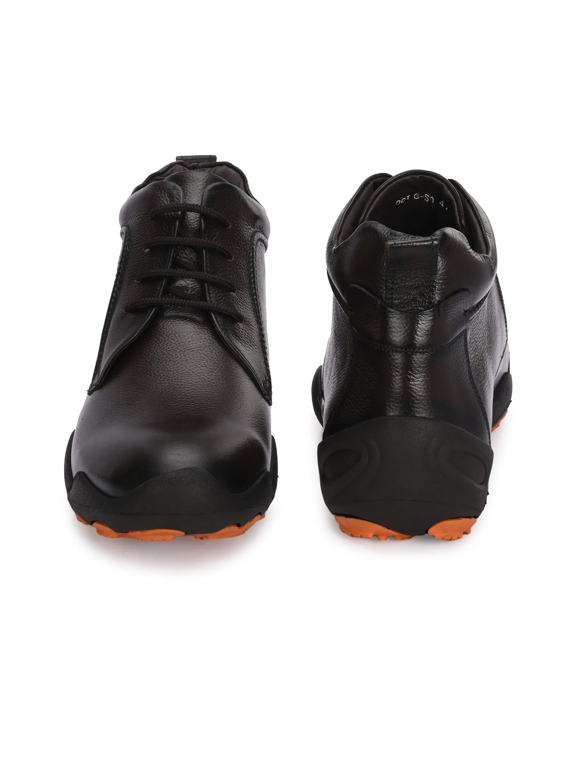 HITZG_51 - Herren Braune Leder Casual Stiefel