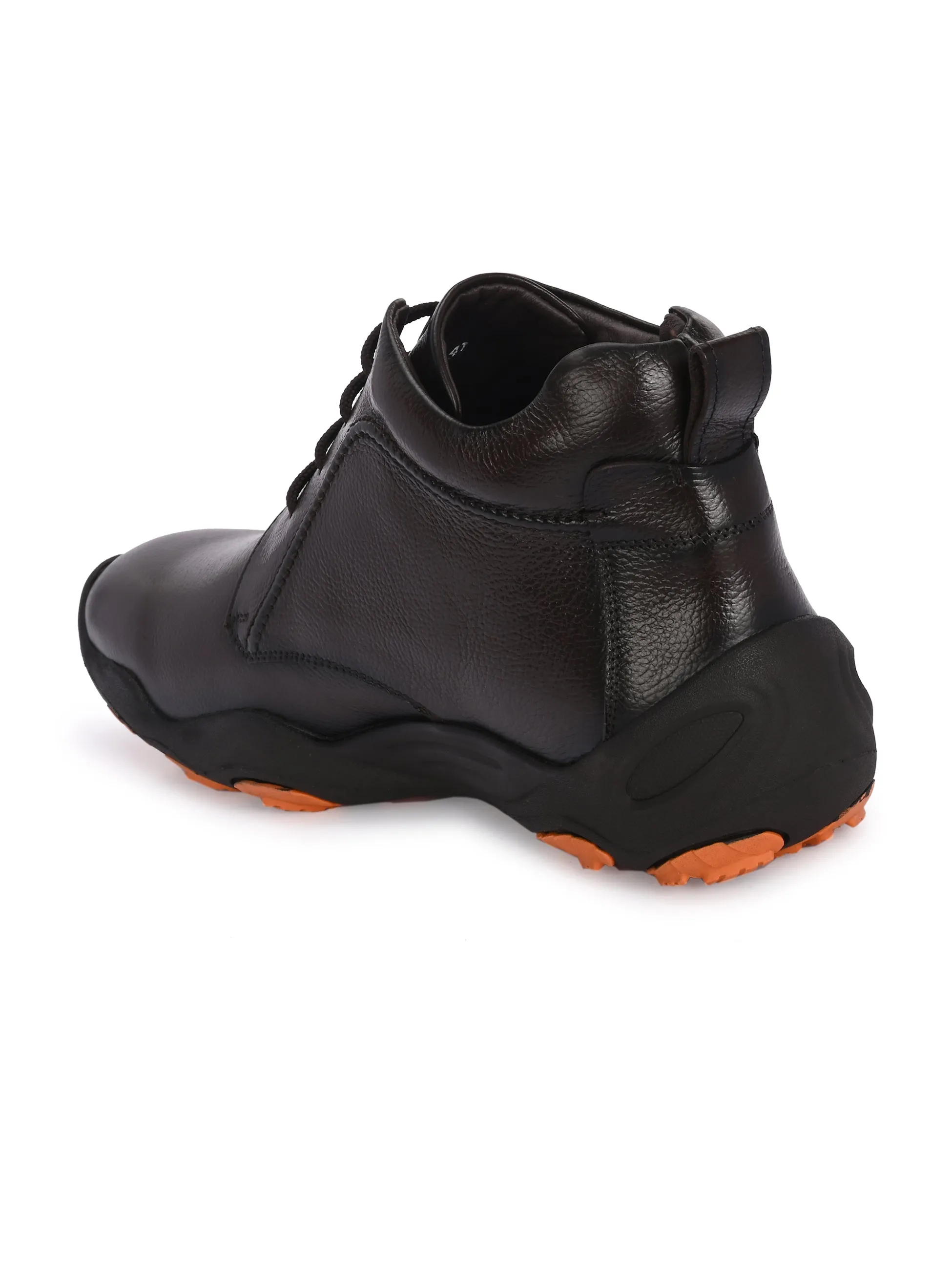 HITZG_51 - Herren Braune Leder Casual Stiefel