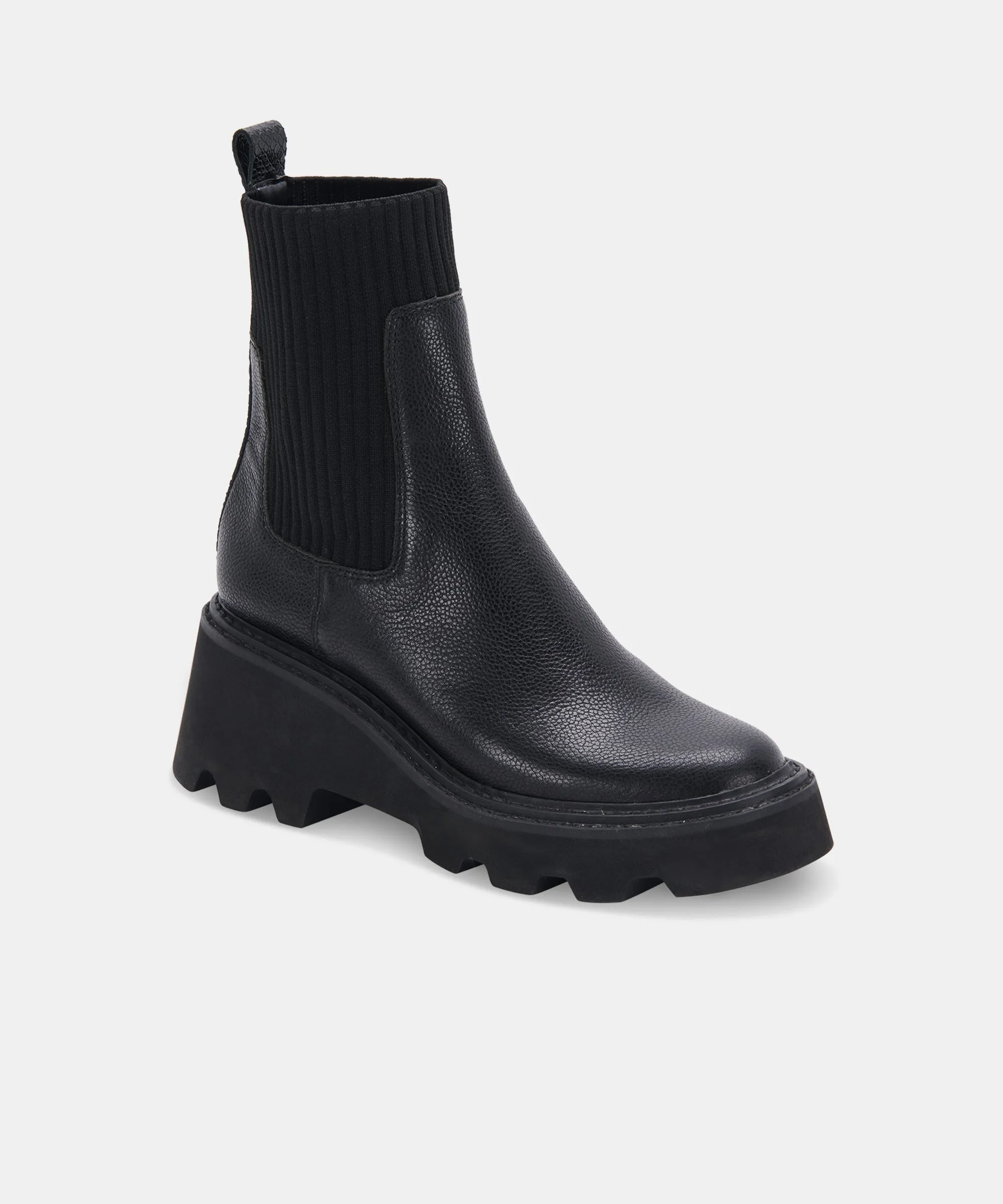 HOVEN STIEFEL SCHWARZES LEDER