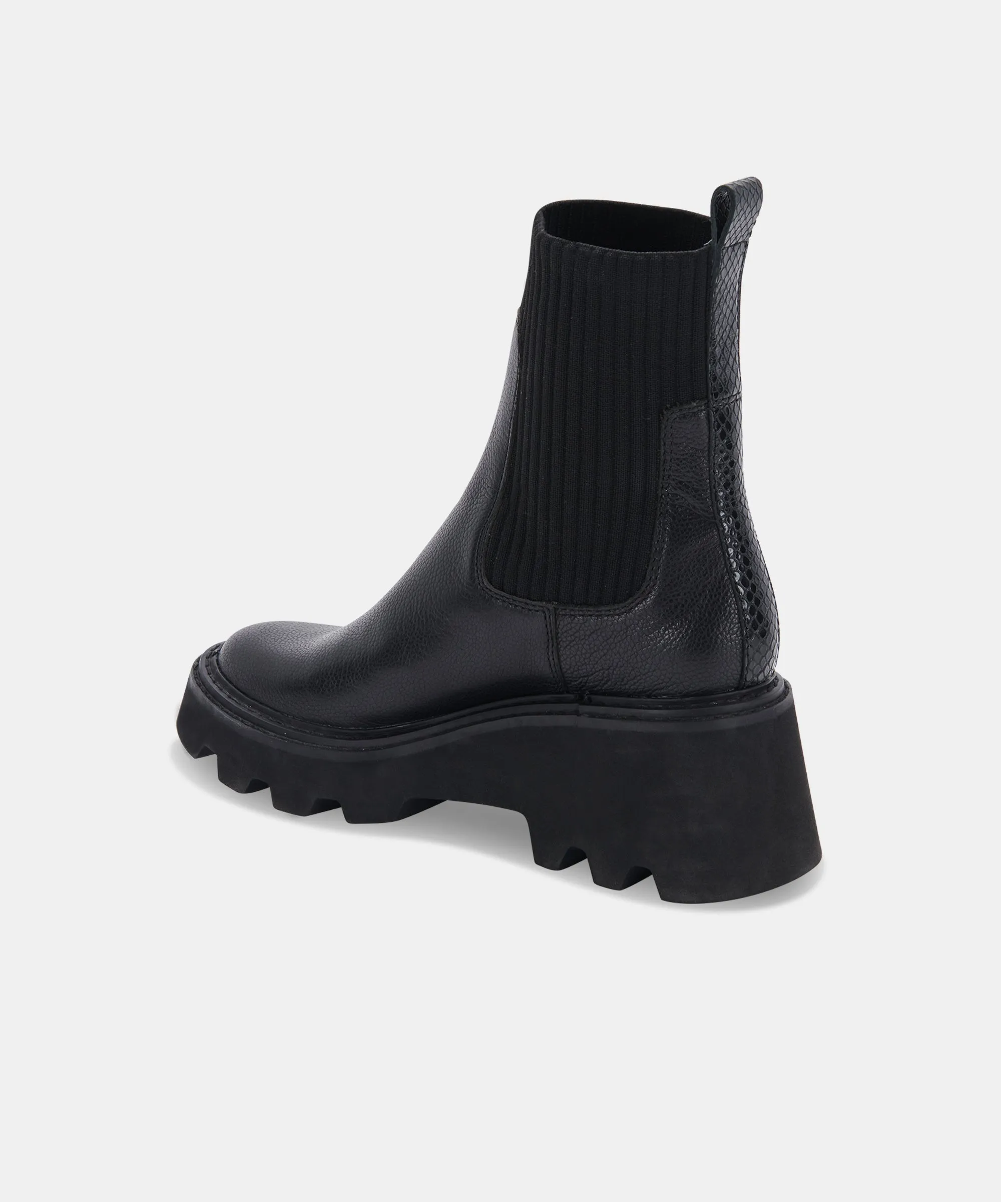 HOVEN STIEFEL SCHWARZES LEDER
