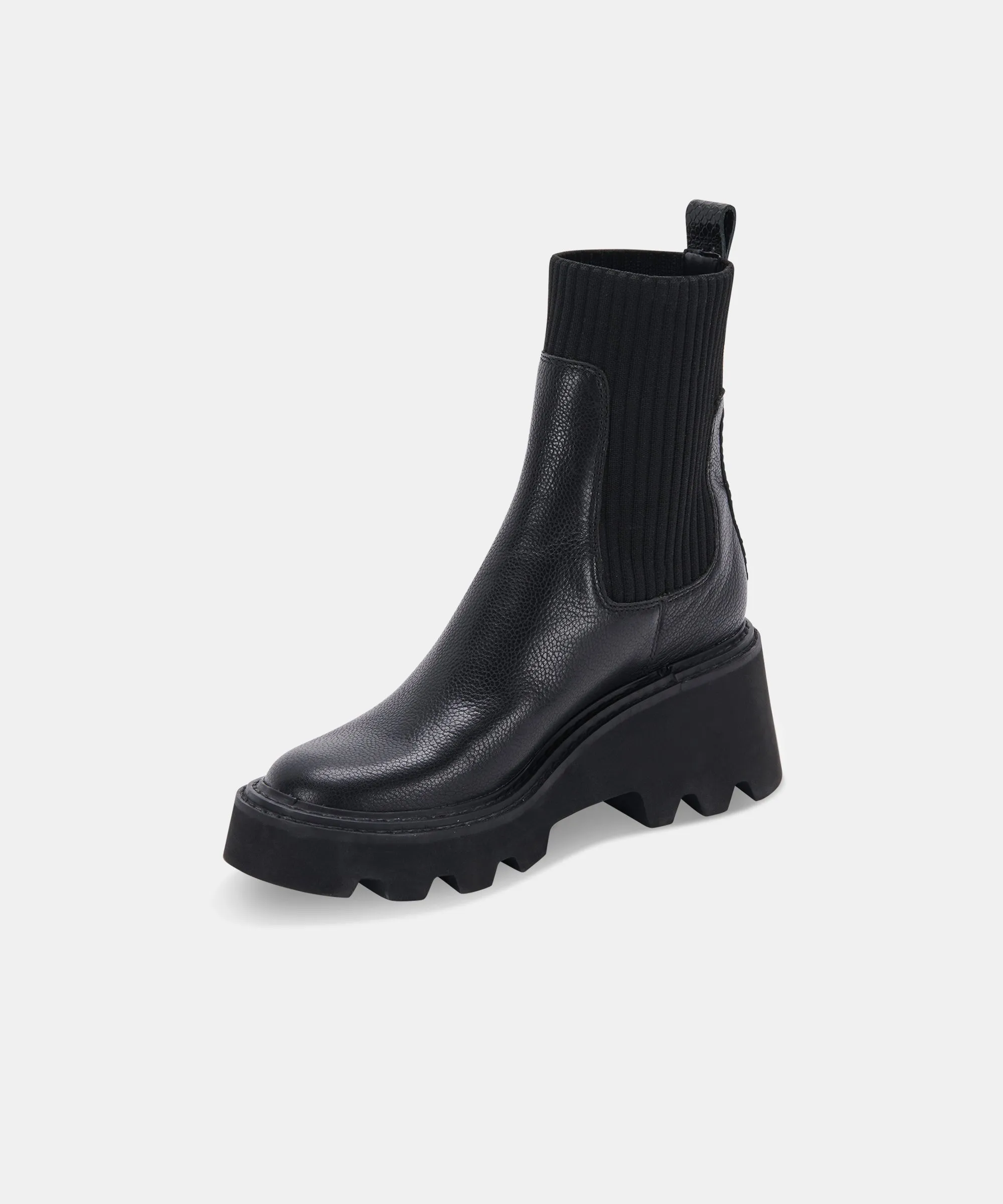 HOVEN STIEFEL SCHWARZES LEDER