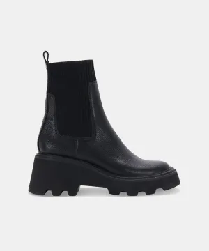 HOVEN STIEFEL SCHWARZES LEDER