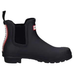 Hunter Original Chelsea Tri Colour Logo Riemchen Gummi Damen Knöchelstiefel
