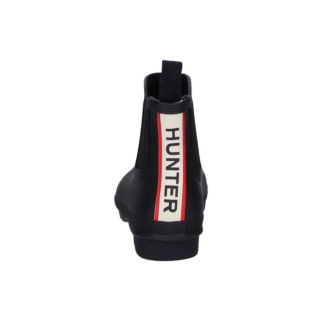 Hunter Original Chelsea Tri Colour Logo Riemchen Gummi Damen Knöchelstiefel