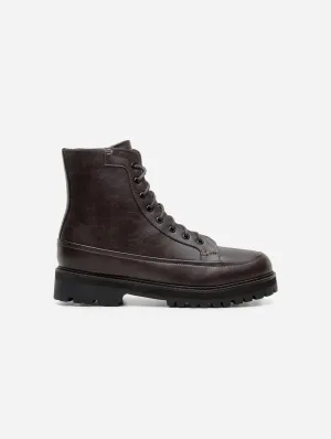 Ingmar Unisex Vegane Leder-Schnürstiefel | Espresso
