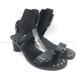 Isabel Marant Jaeryn Sandalen Schwarz Leder Größe 41
