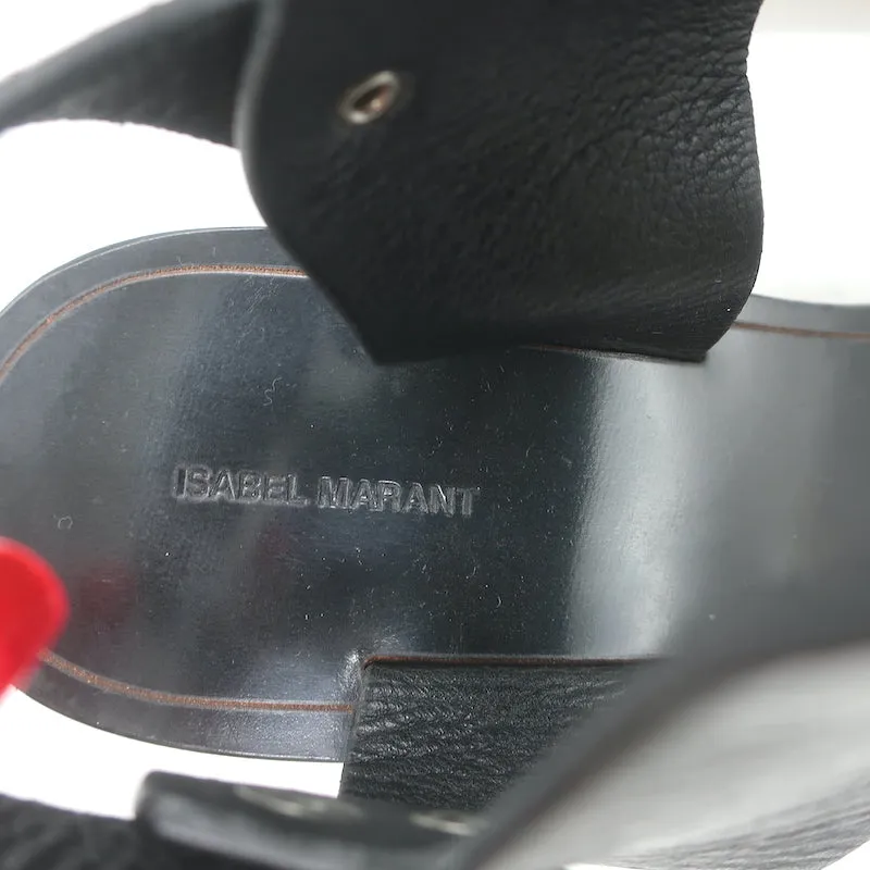 Isabel Marant Jaeryn Sandalen Schwarz Leder Größe 41