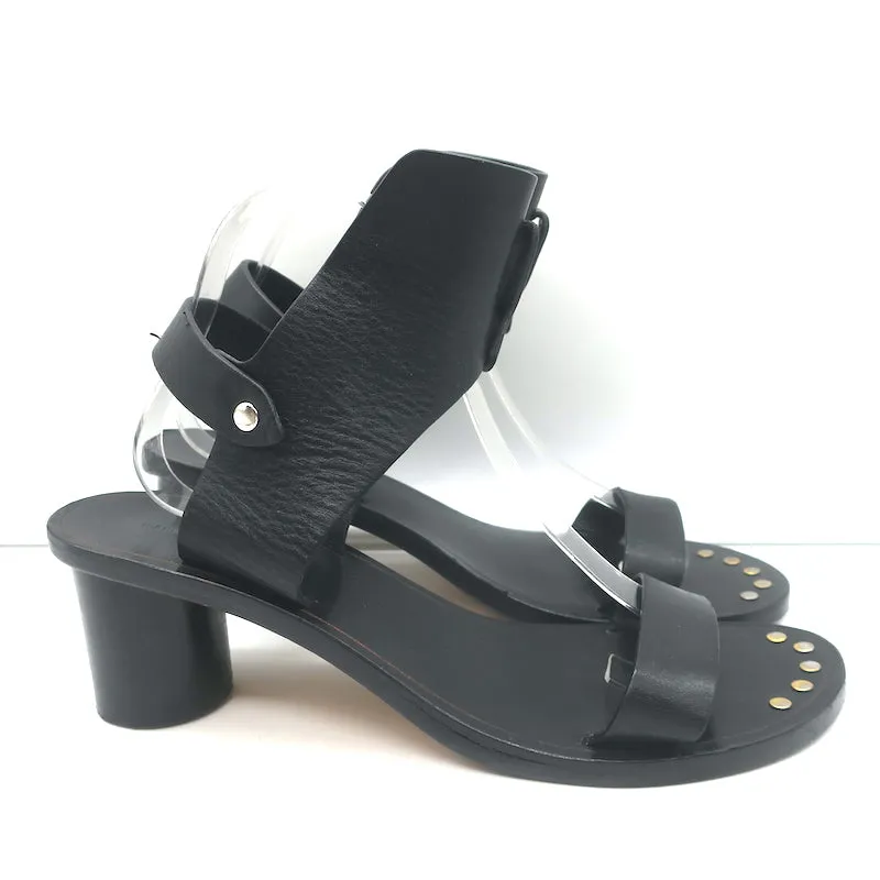 Isabel Marant Jaeryn Sandalen Schwarz Leder Größe 41