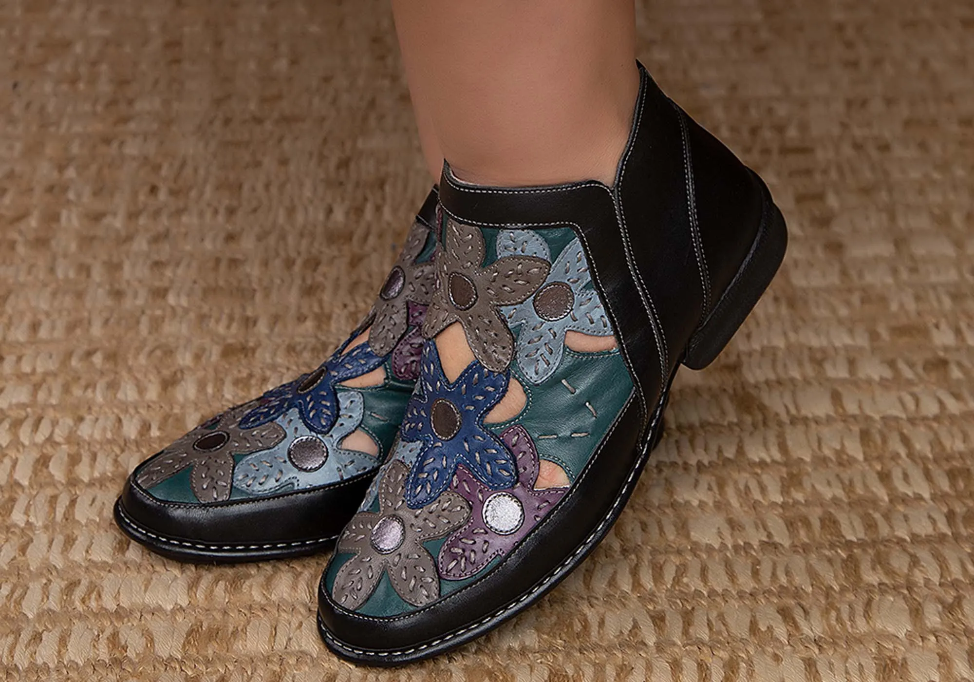 J Gean Tania Damen Bequeme Leder Knöchelstiefel Hergestellt In Brasilien J Gean Schuhe
