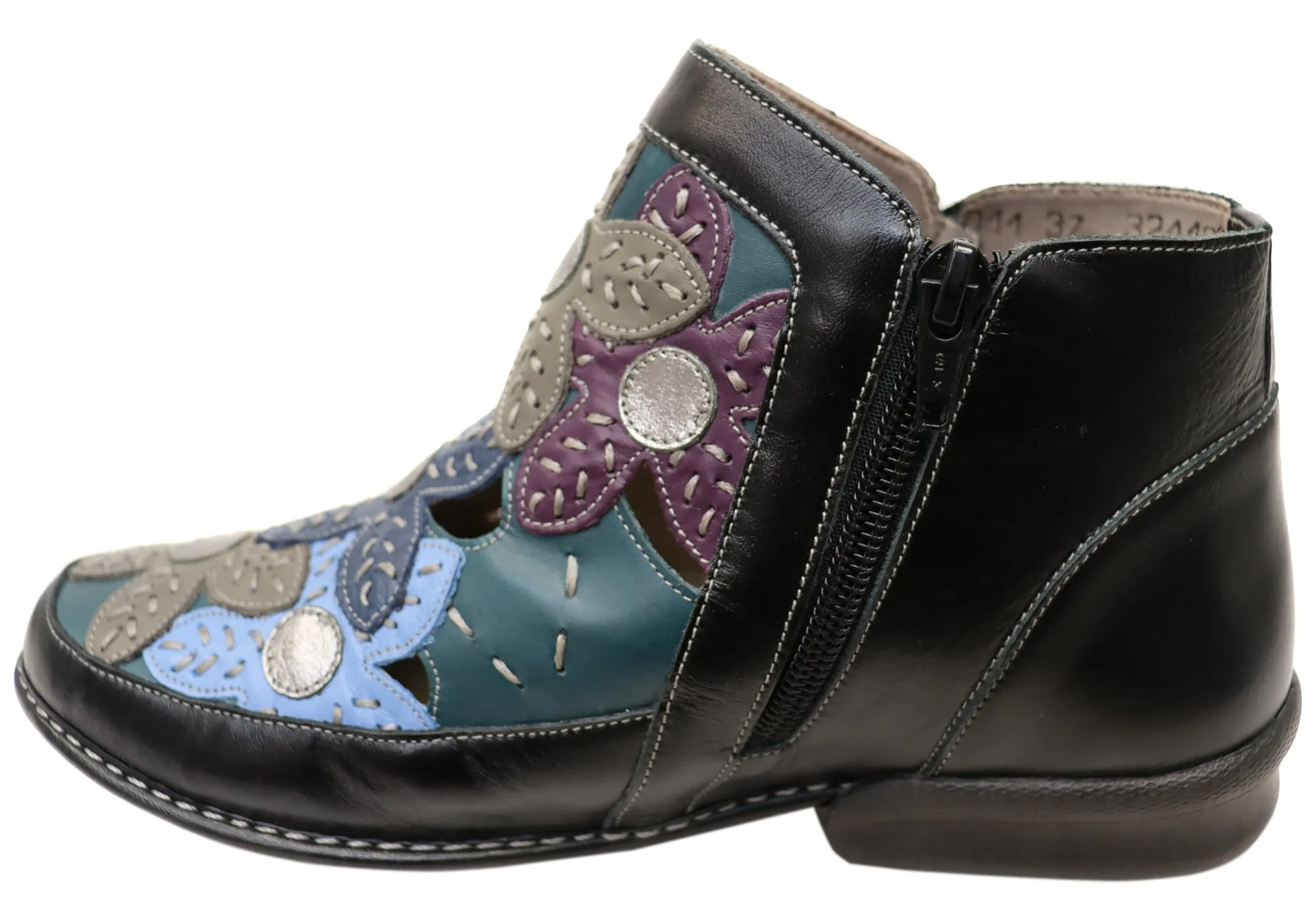 J Gean Tania Damen Bequeme Leder Knöchelstiefel Hergestellt In Brasilien J Gean Schuhe