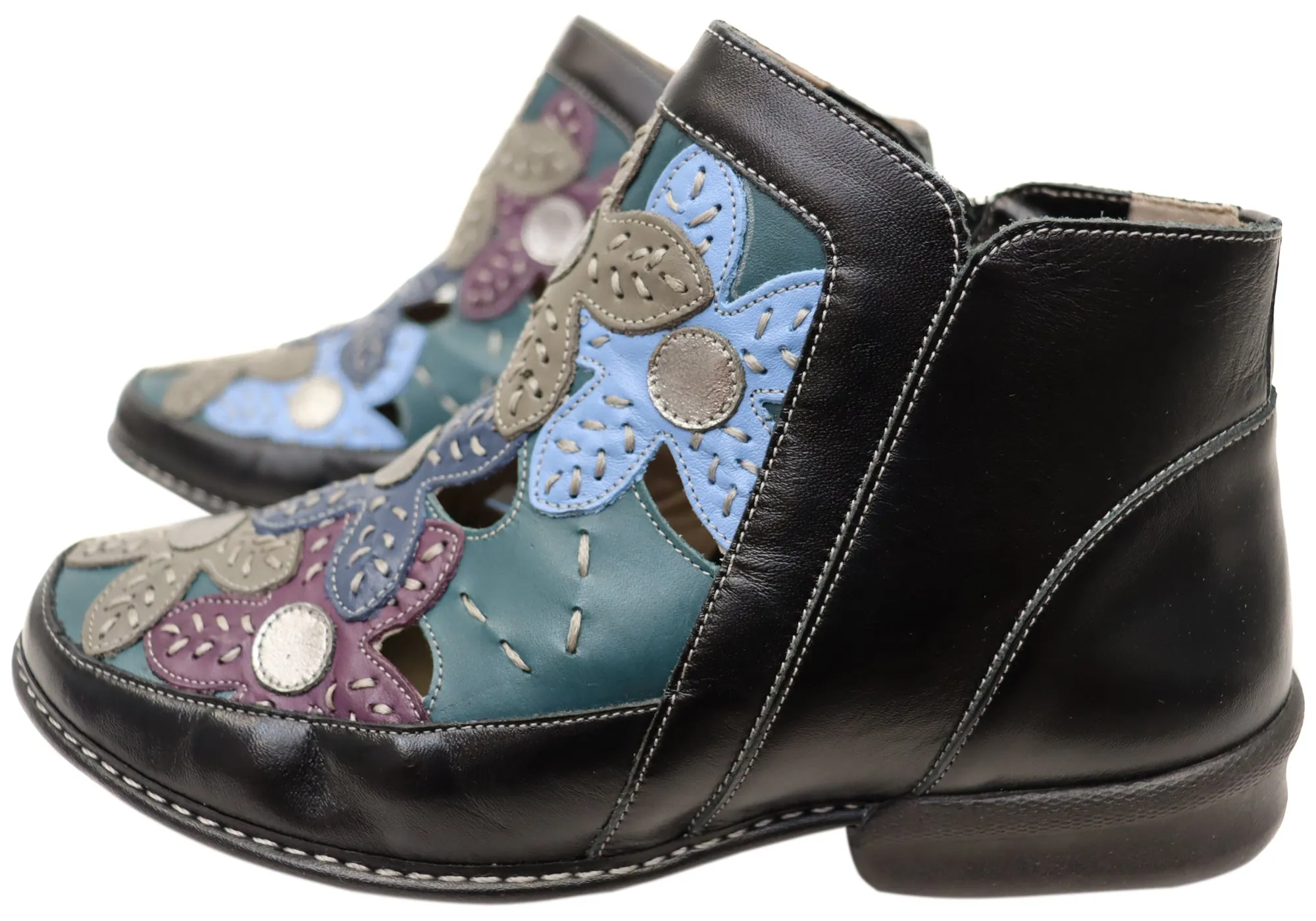 J Gean Tania Damen Bequeme Leder Knöchelstiefel Hergestellt In Brasilien J Gean Schuhe