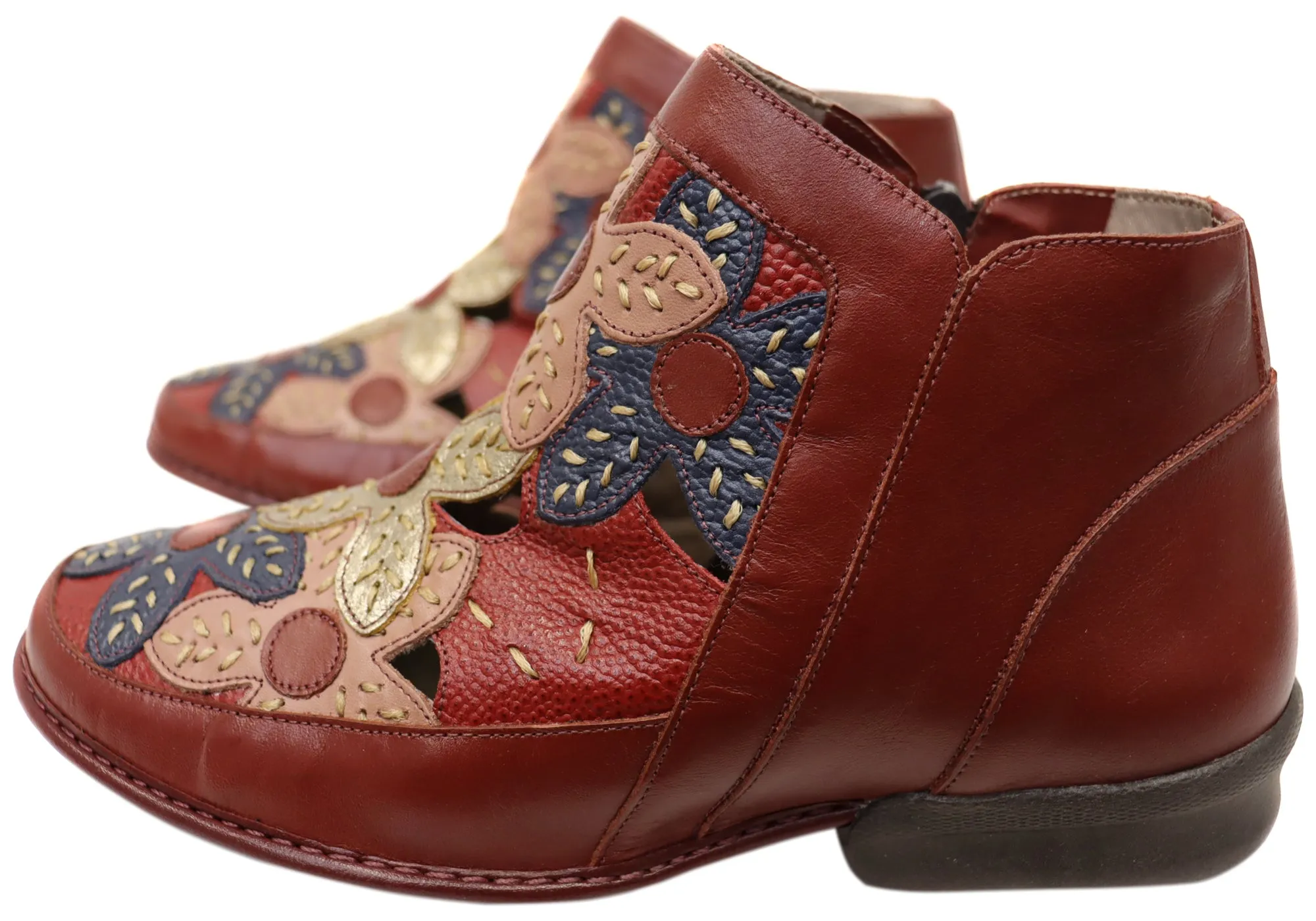 J Gean Tania Damen Bequeme Leder Knöchelstiefel Hergestellt In Brasilien J Gean Schuhe