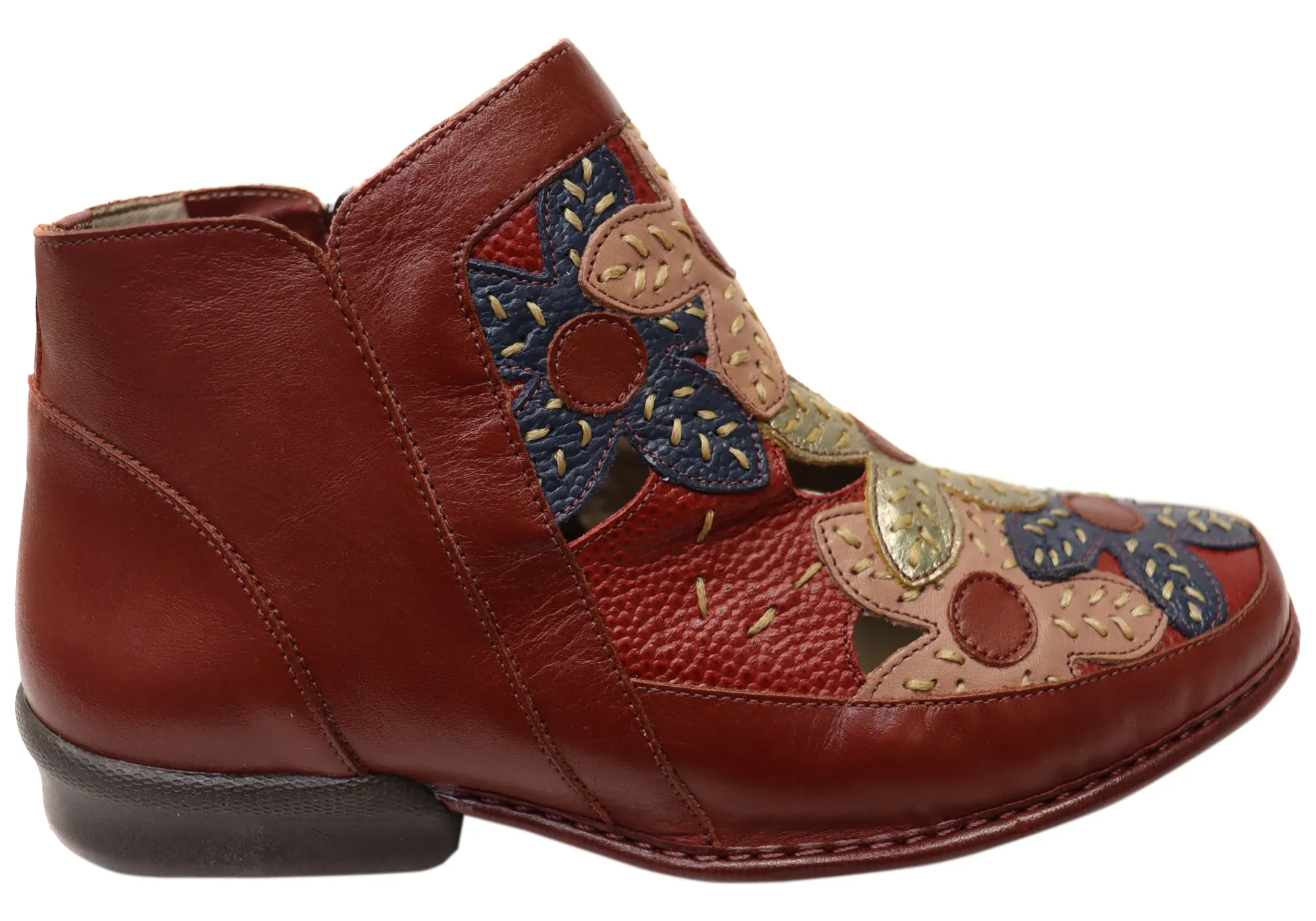 J Gean Tania Damen Bequeme Leder Knöchelstiefel Hergestellt In Brasilien J Gean Schuhe