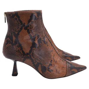 Jimmy Choo Kix Stiefeletten mit Schlangenlederoptik in Braun