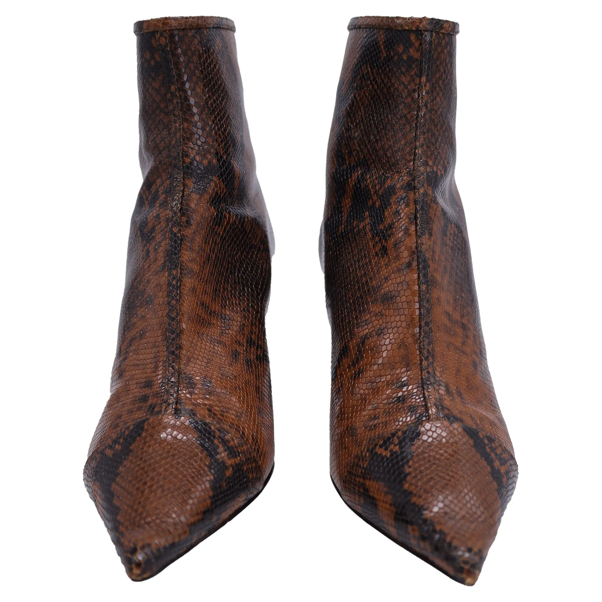 Jimmy Choo Kix Stiefeletten mit Schlangenlederoptik in Braun