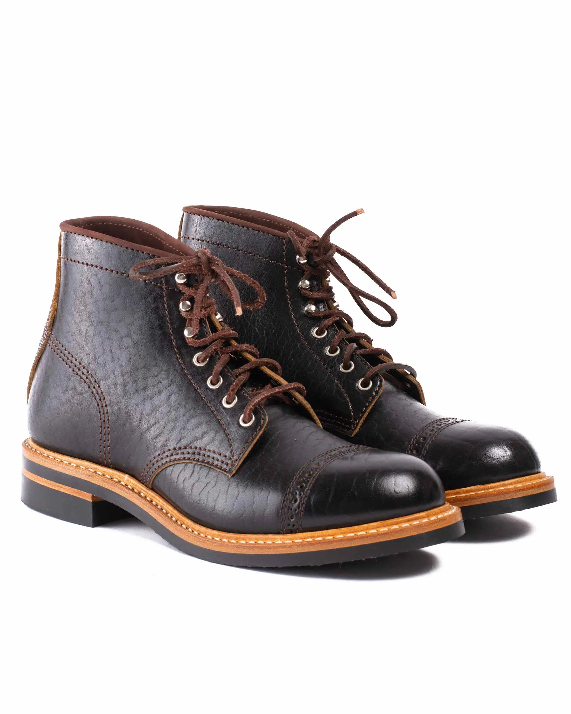 John Lofgren Bootmaker Kampfstiefel Schwarz Shinki Hikaku Tee-Core Pferdehinterleder