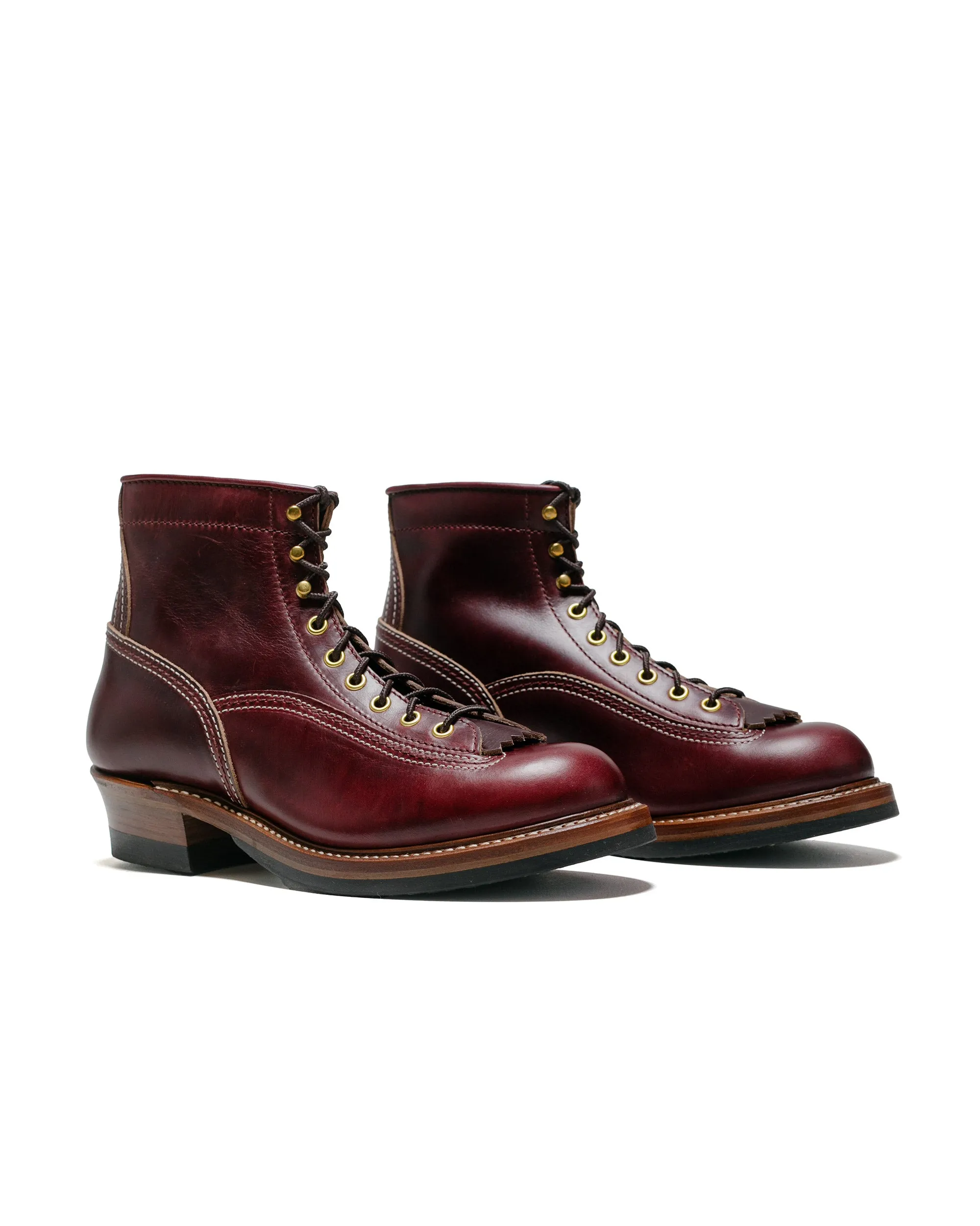 John Lofgren Bootmaker Donkey Puncher Stiefel Horween Leder CXL Burgunder
