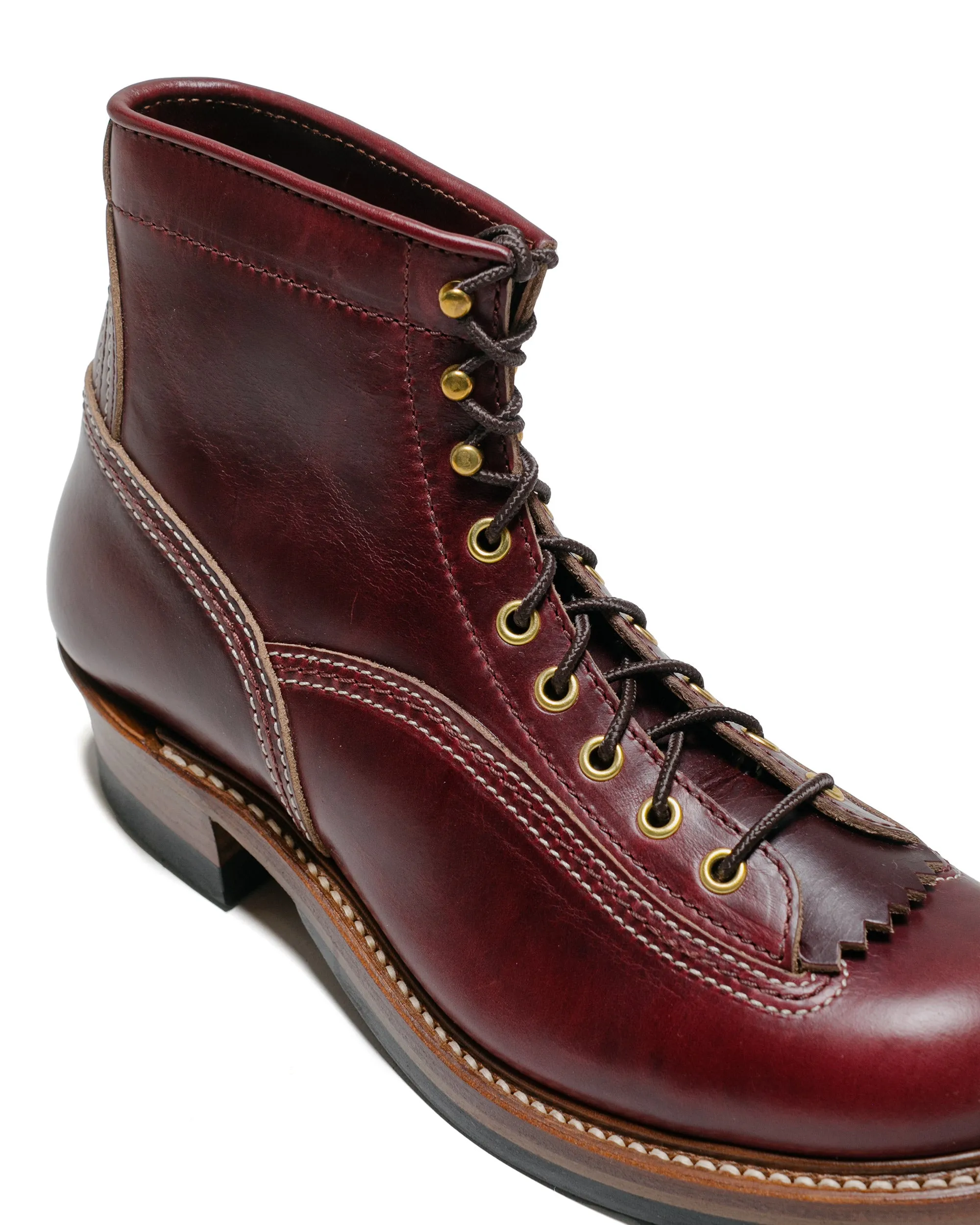 John Lofgren Bootmaker Donkey Puncher Stiefel Horween Leder CXL Burgunder