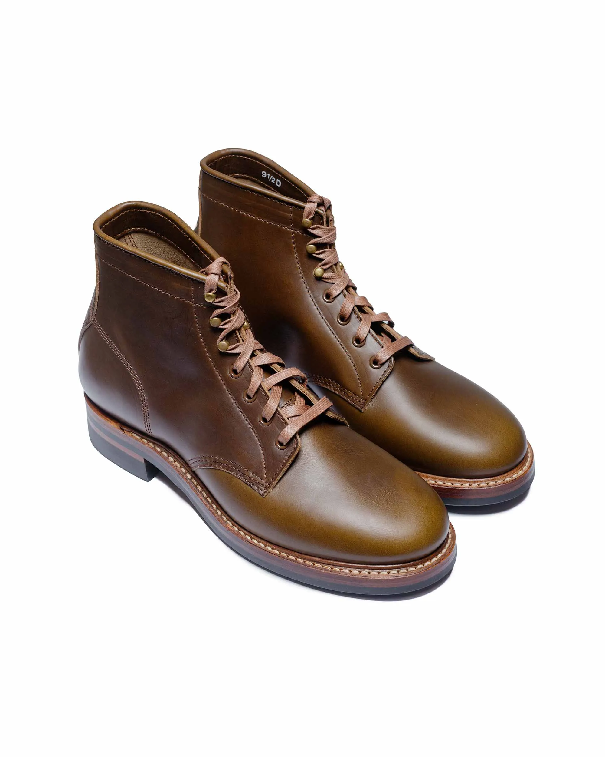 John Lofgren Bootmaker El Capitan Stiefel Horween Leder CXL Dunkeloliv