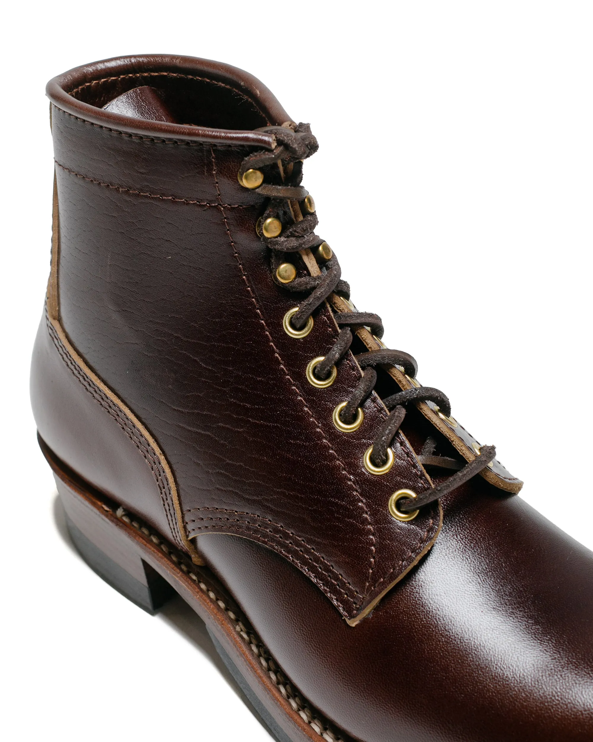 John Lofgren Bootmaker Stahl-Gang-Stiefel Shinki Hikaku Pferdehinterleder Dunkelbraun