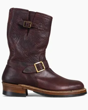 John Lofgren Bootmaker Wabash Engineer Stiefel Ezo Shika Hirschleder Gebranntes Bordeaux