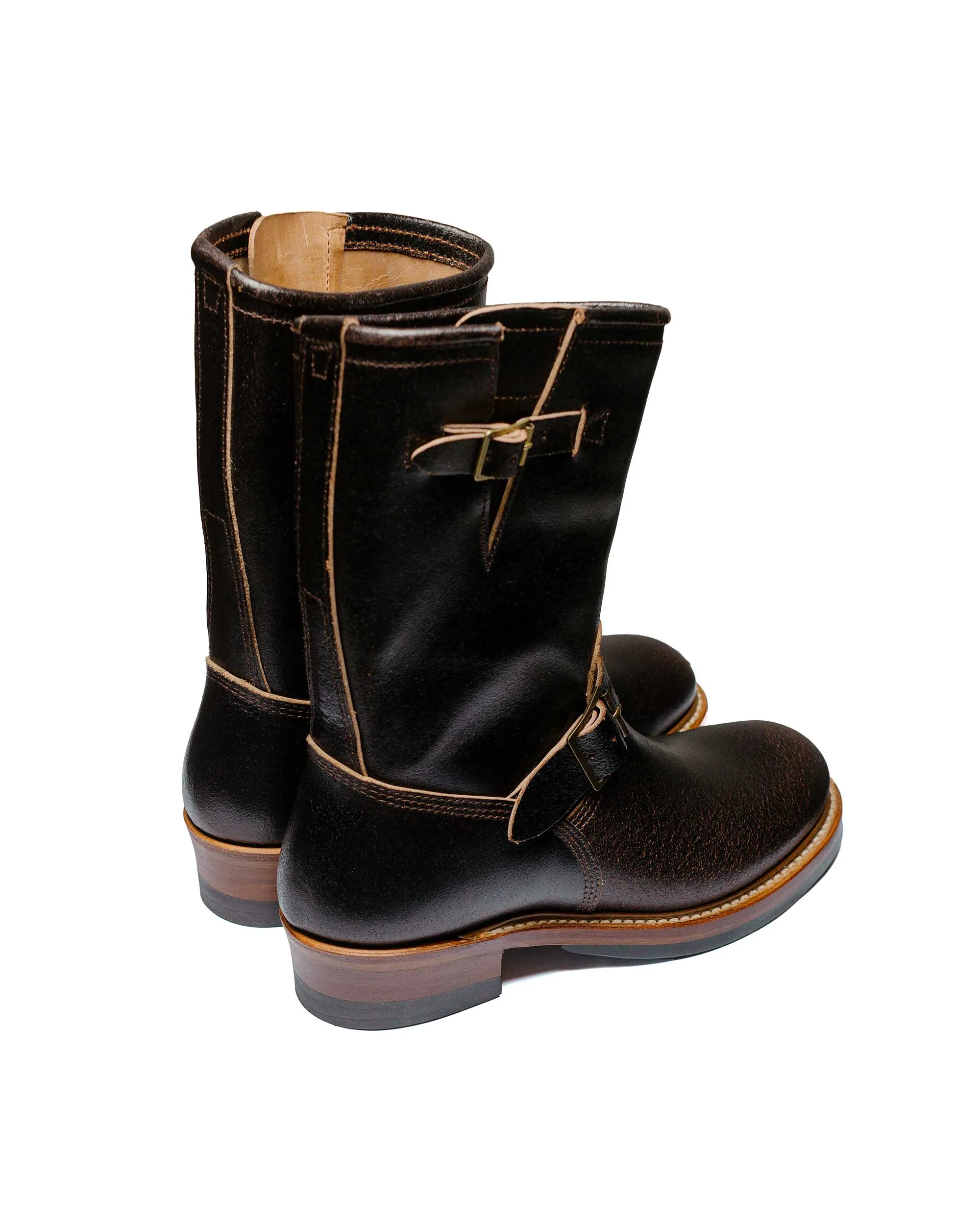 John Lofgren Bootmaker Wabash Engineer Boots Horween Wachsleder Dunkelbraun
