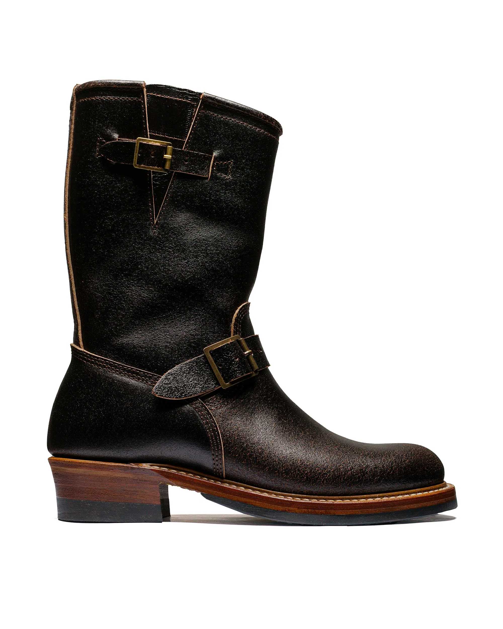 John Lofgren Bootmaker Wabash Engineer Boots Horween Wachsleder Dunkelbraun