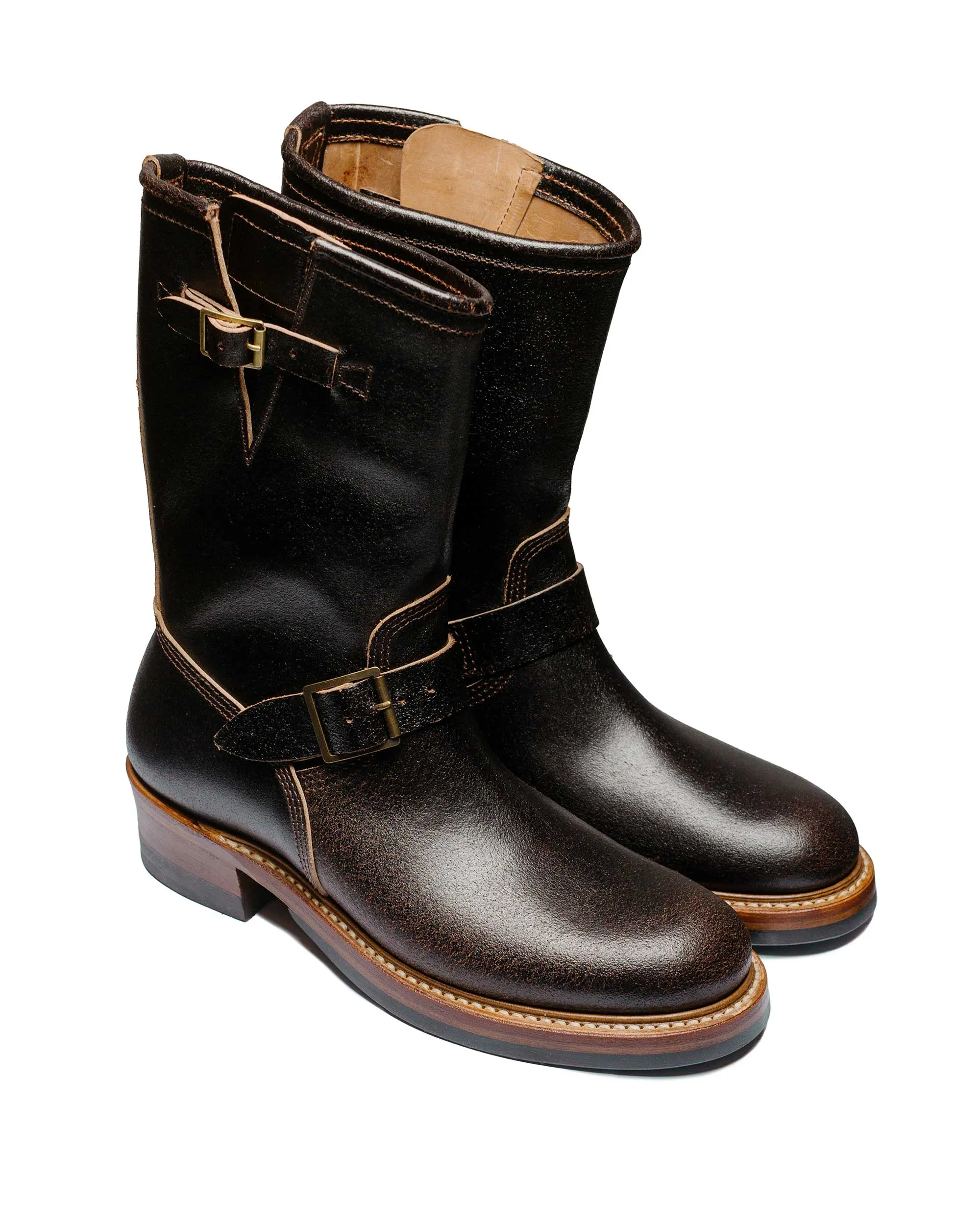 John Lofgren Bootmaker Wabash Engineer Boots Horween Wachsleder Dunkelbraun