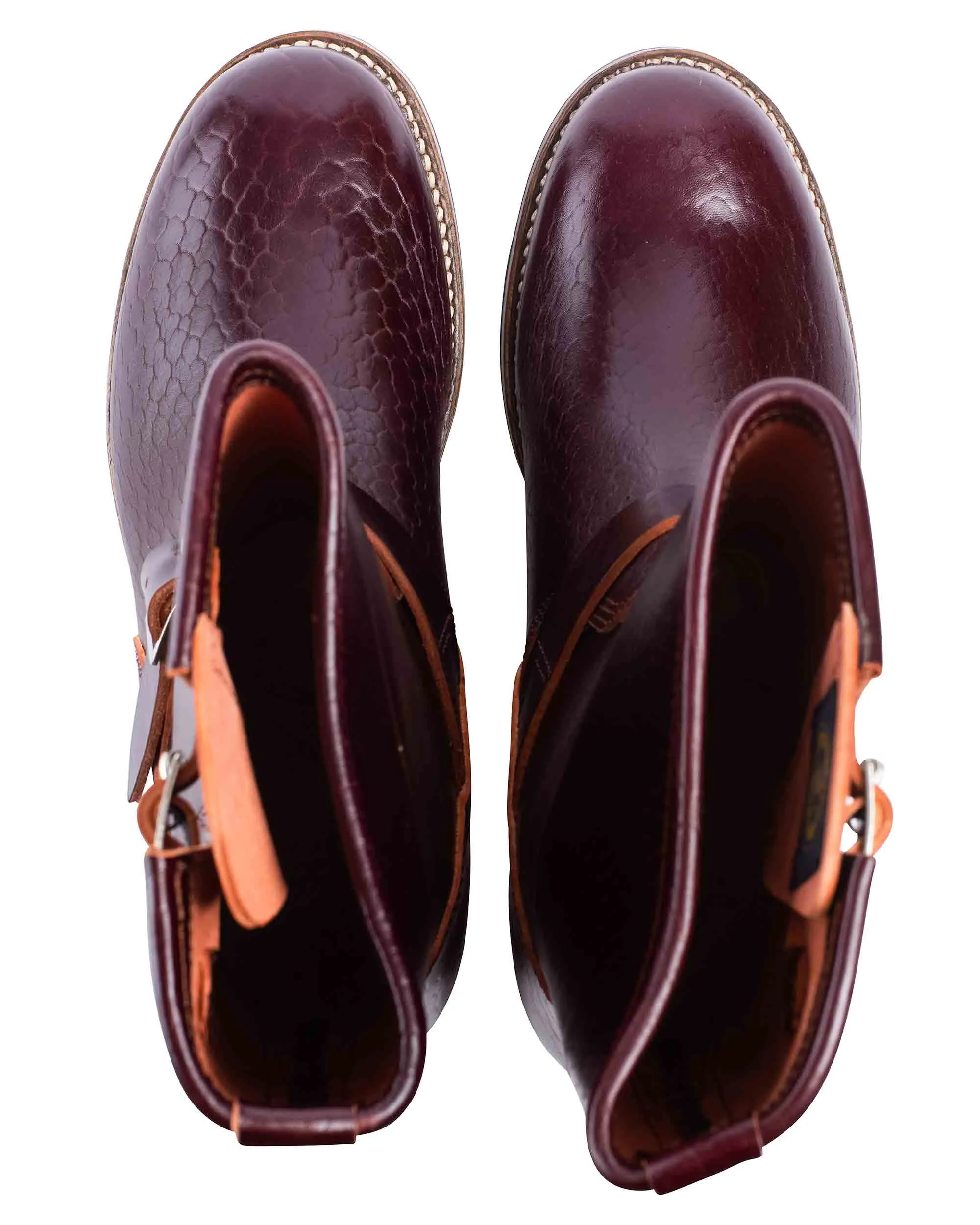 John Lofgren Bootmaker Wabash Ingenieurstiefel Shinki Hikaku Pferdehinterleder Burgunder