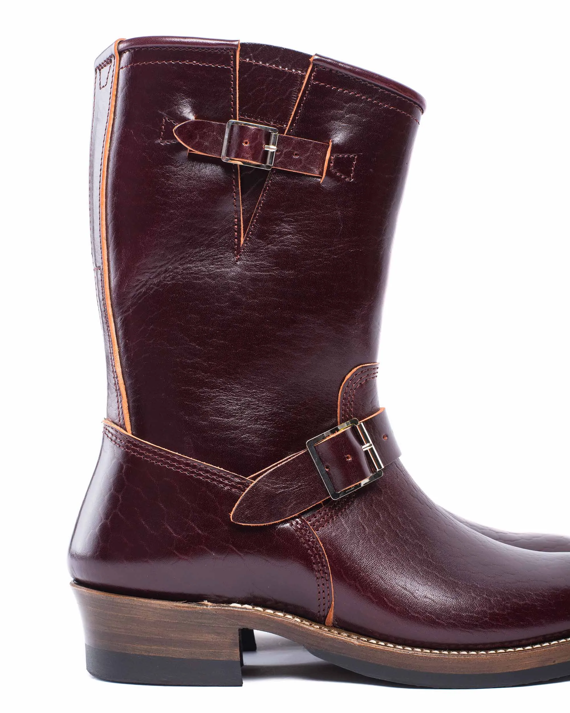 John Lofgren Bootmaker Wabash Ingenieurstiefel Shinki Hikaku Pferdehinterleder Burgunder