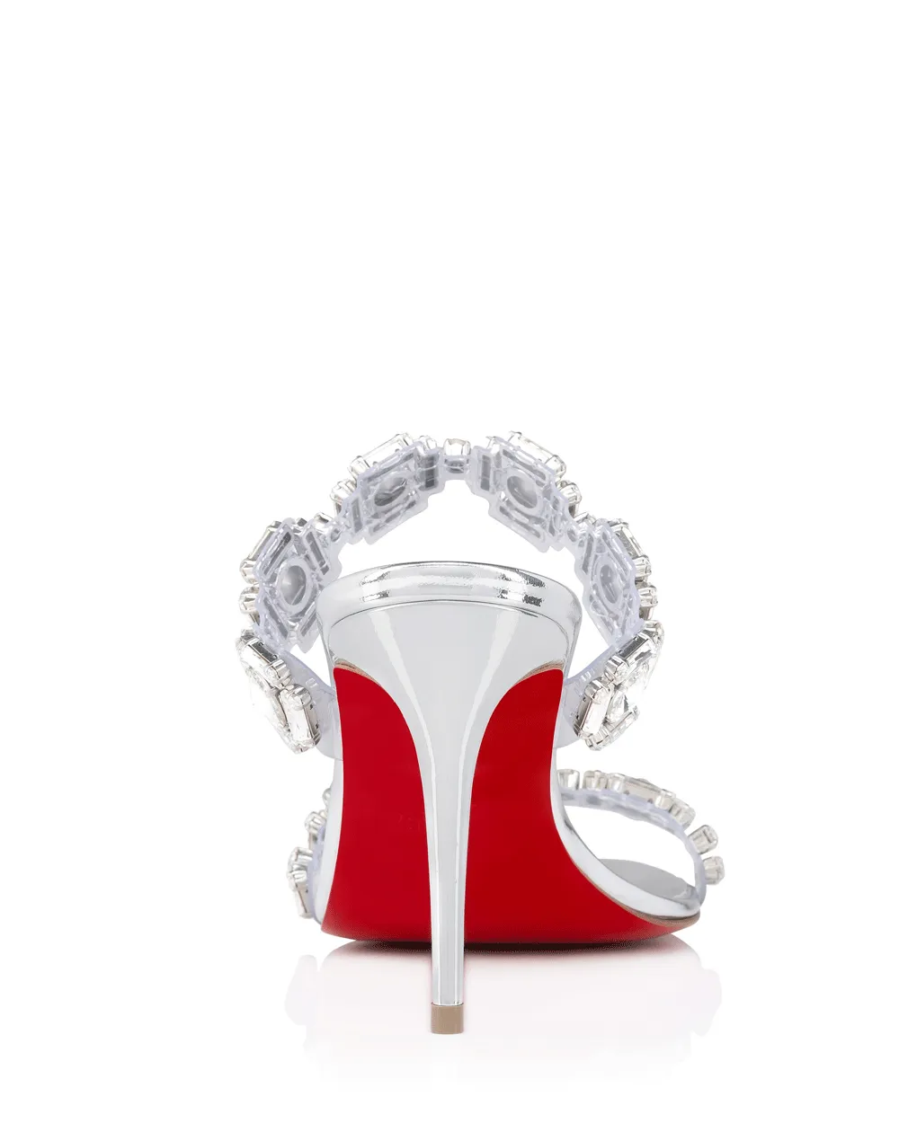 Just Jewel 85 Strass-Pantolette in Silberkristall
