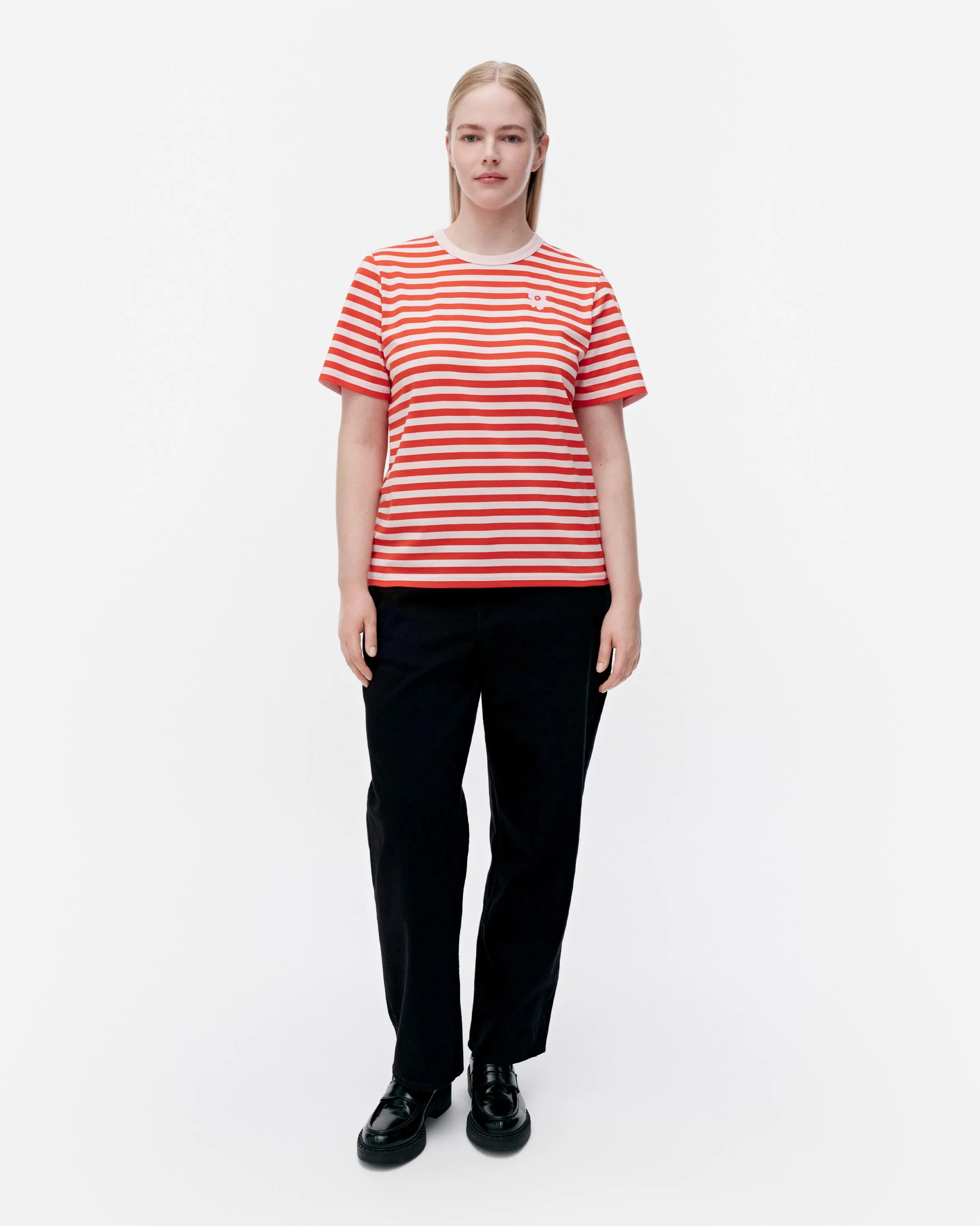 Kioski Tasaraita Unikko Kurzarmoberteil 63cm Kleidung_Marimekko