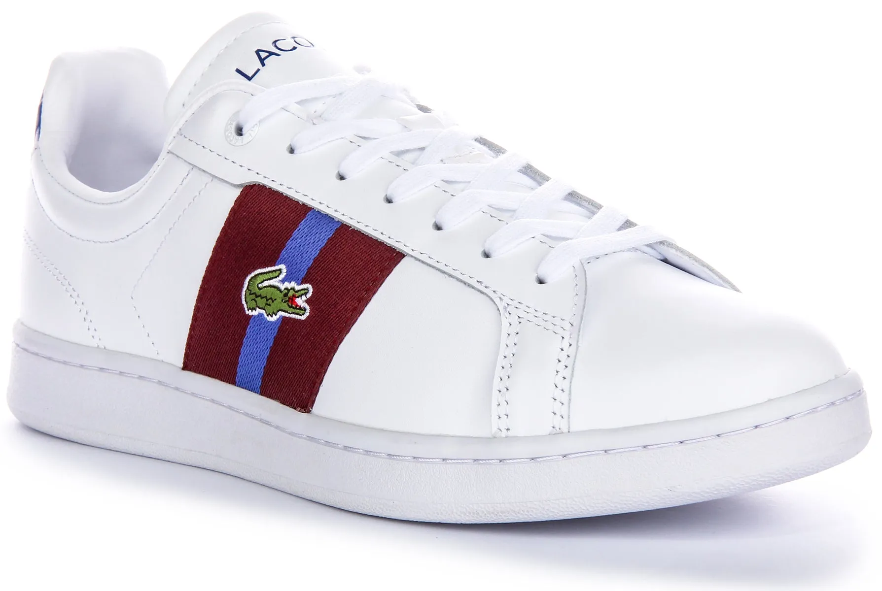 Lacoste Carnaby Pro CGR Herrenschuhe in Weiß-Burgunder