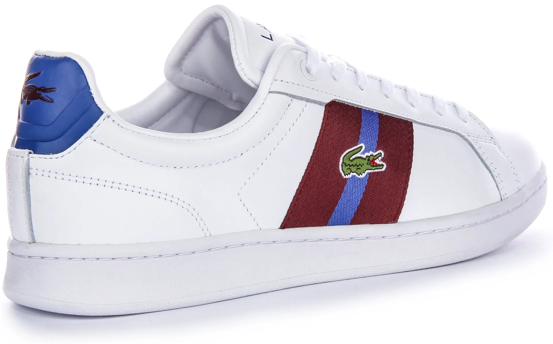 Lacoste Carnaby Pro CGR Herrenschuhe in Weiß-Burgunder