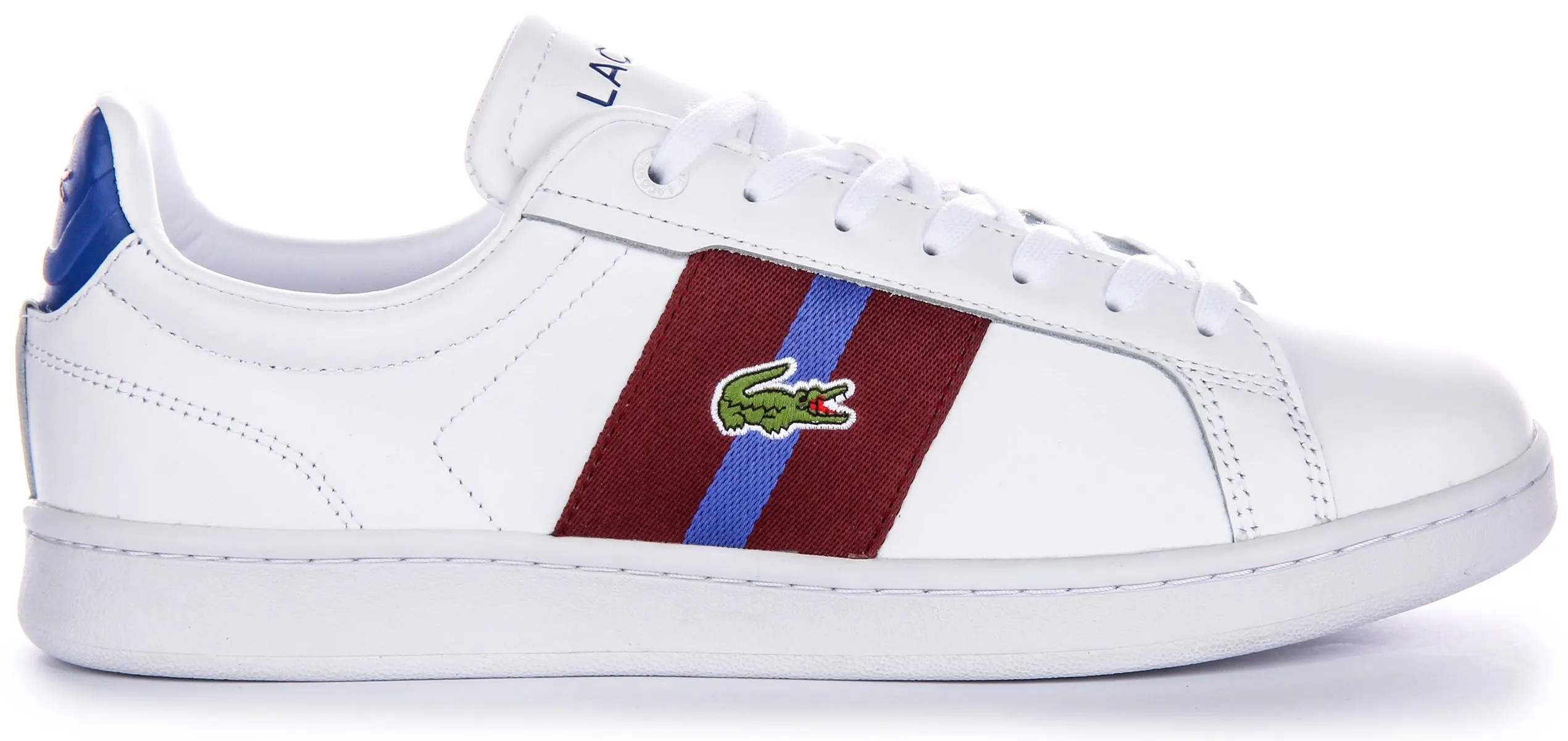 Lacoste Carnaby Pro CGR Herrenschuhe in Weiß-Burgunder