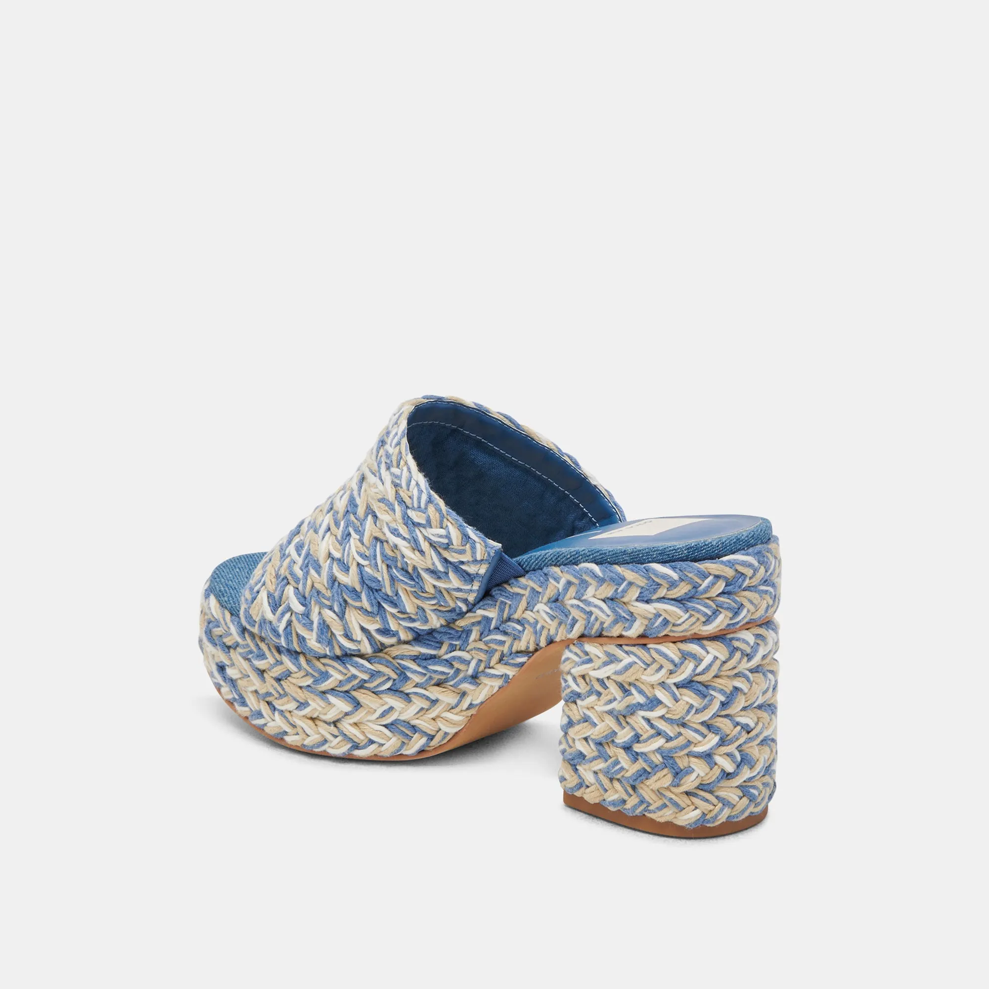 DAMEN ABSÄTZE BLAU MULTI GEWEBT
