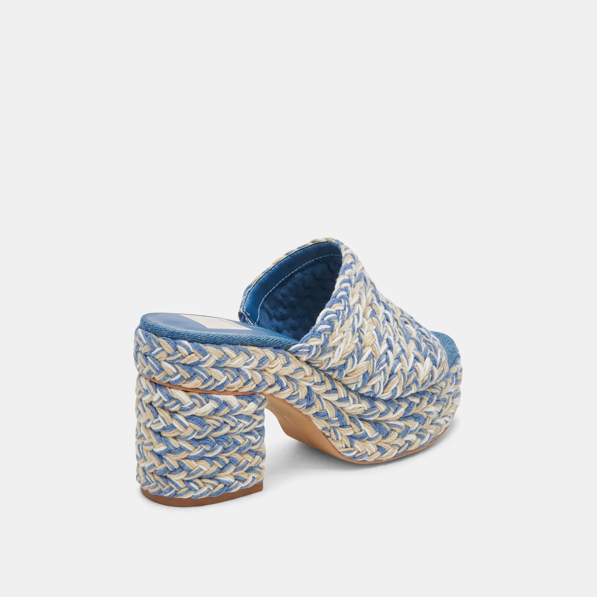 DAMEN ABSÄTZE BLAU MULTI GEWEBT
