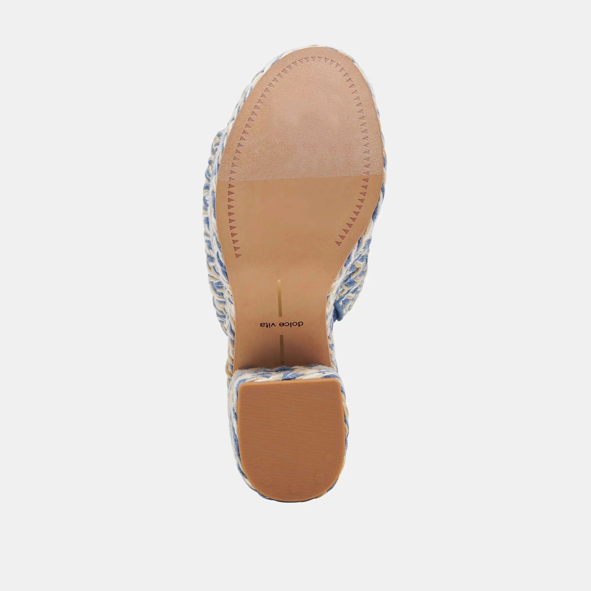 DAMEN ABSÄTZE BLAU MULTI GEWEBT