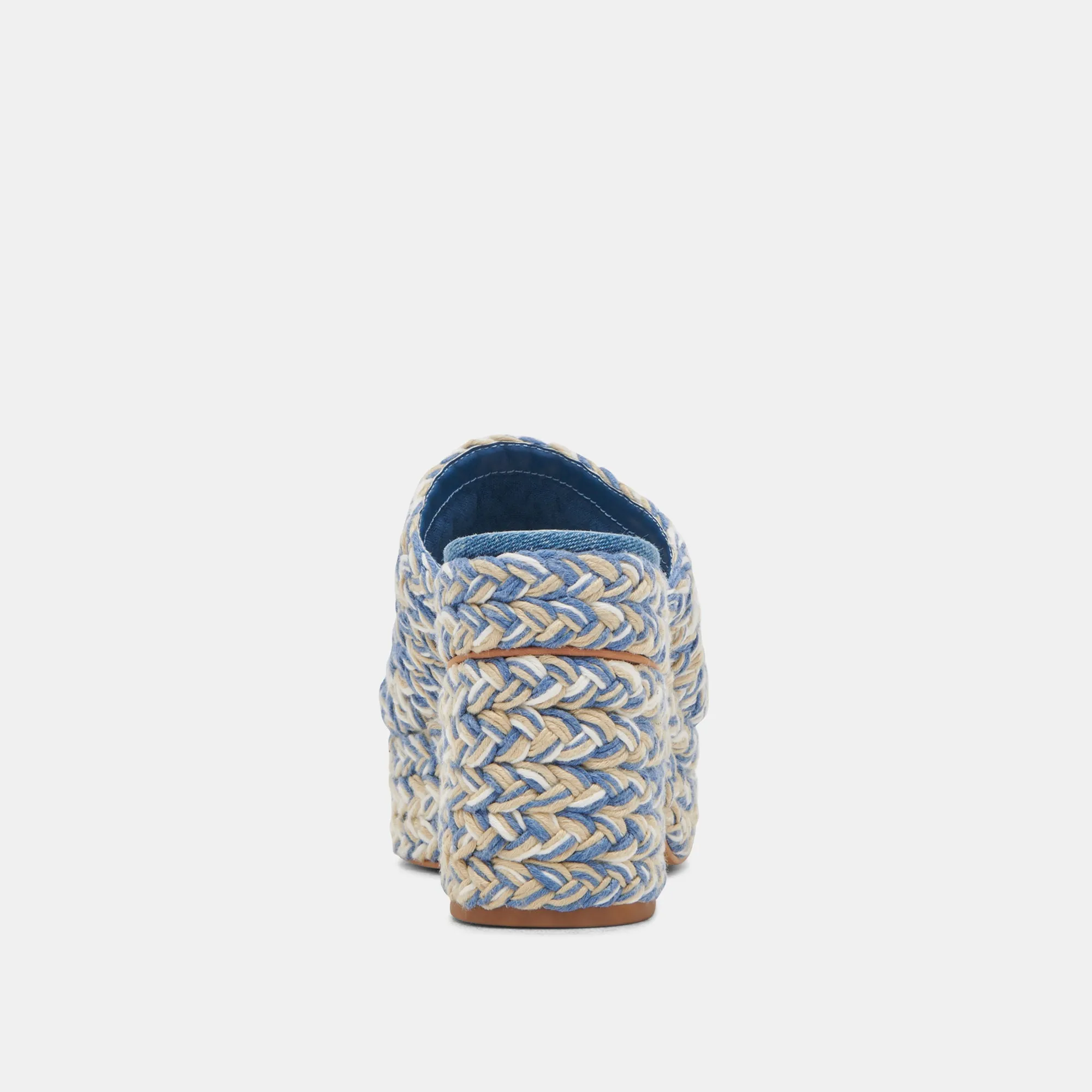 DAMEN ABSÄTZE BLAU MULTI GEWEBT
