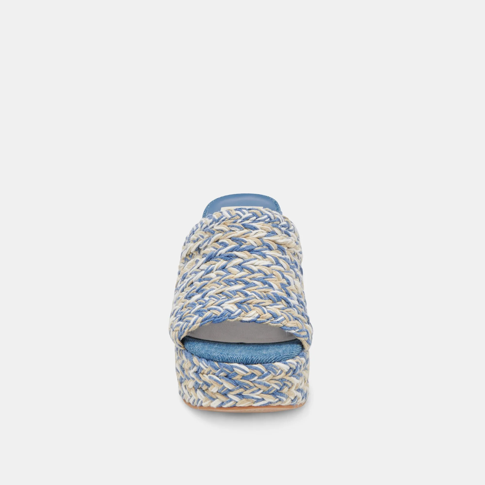 DAMEN ABSÄTZE BLAU MULTI GEWEBT