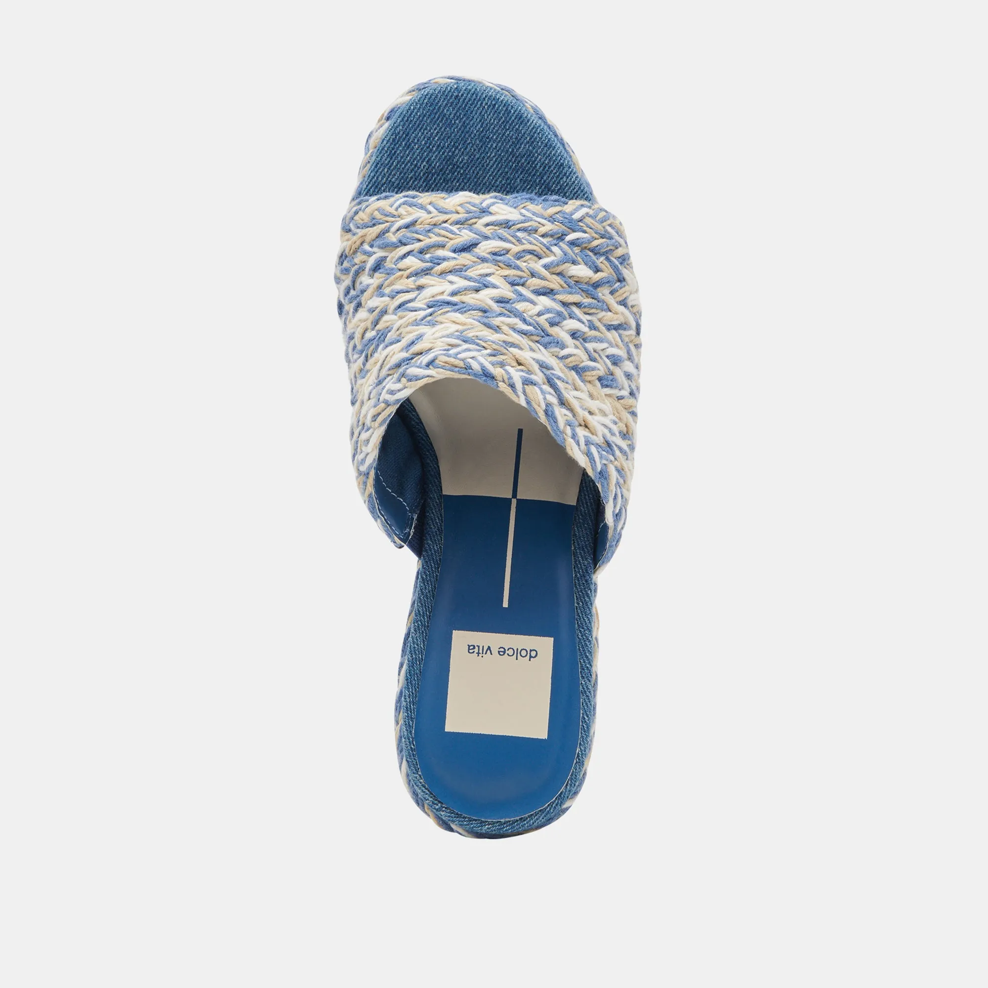 DAMEN ABSÄTZE BLAU MULTI GEWEBT