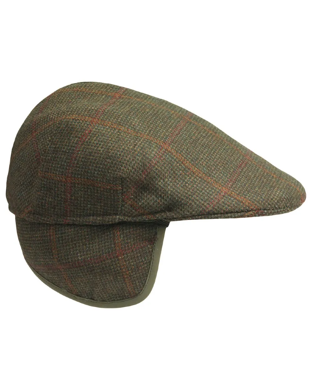 Laksen Hastings Ghillies Tweed Flachmütze mit Ohrenwärmern Laksen