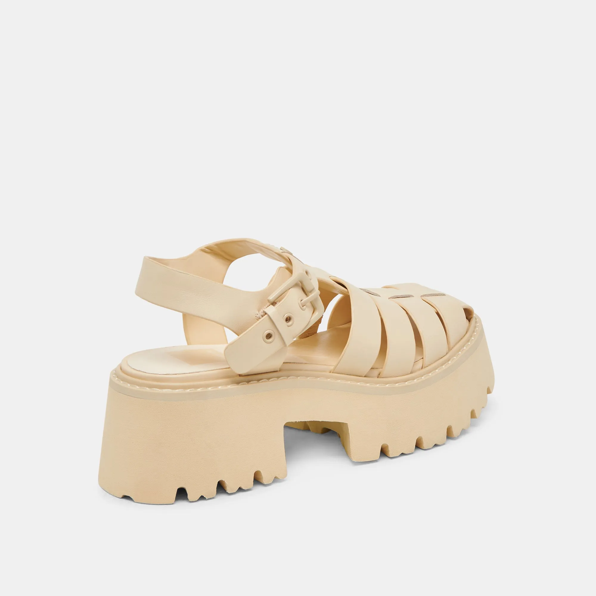 LASLY TONALE SANDALEN HELLGELB LEDER