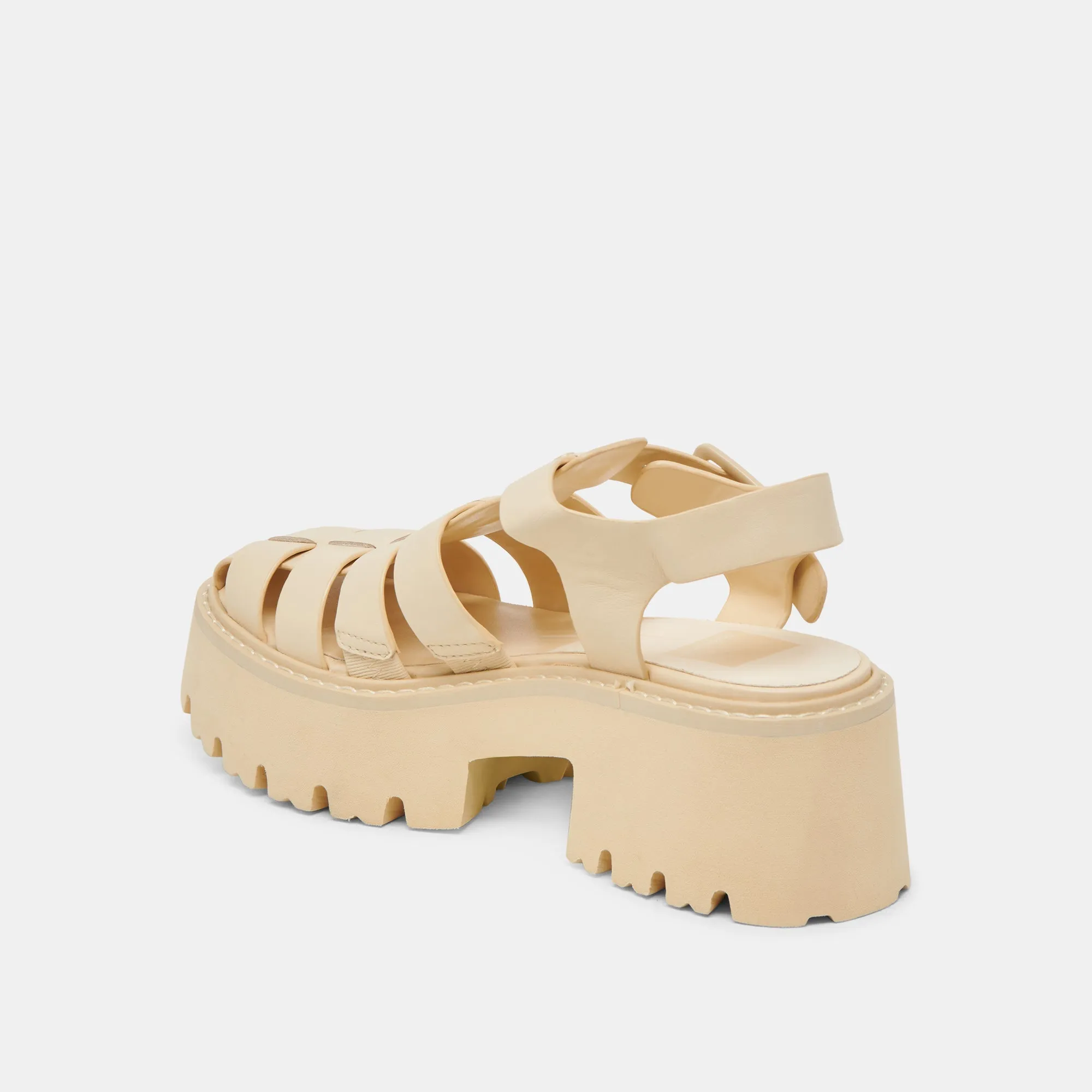 LASLY TONALE SANDALEN HELLGELB LEDER